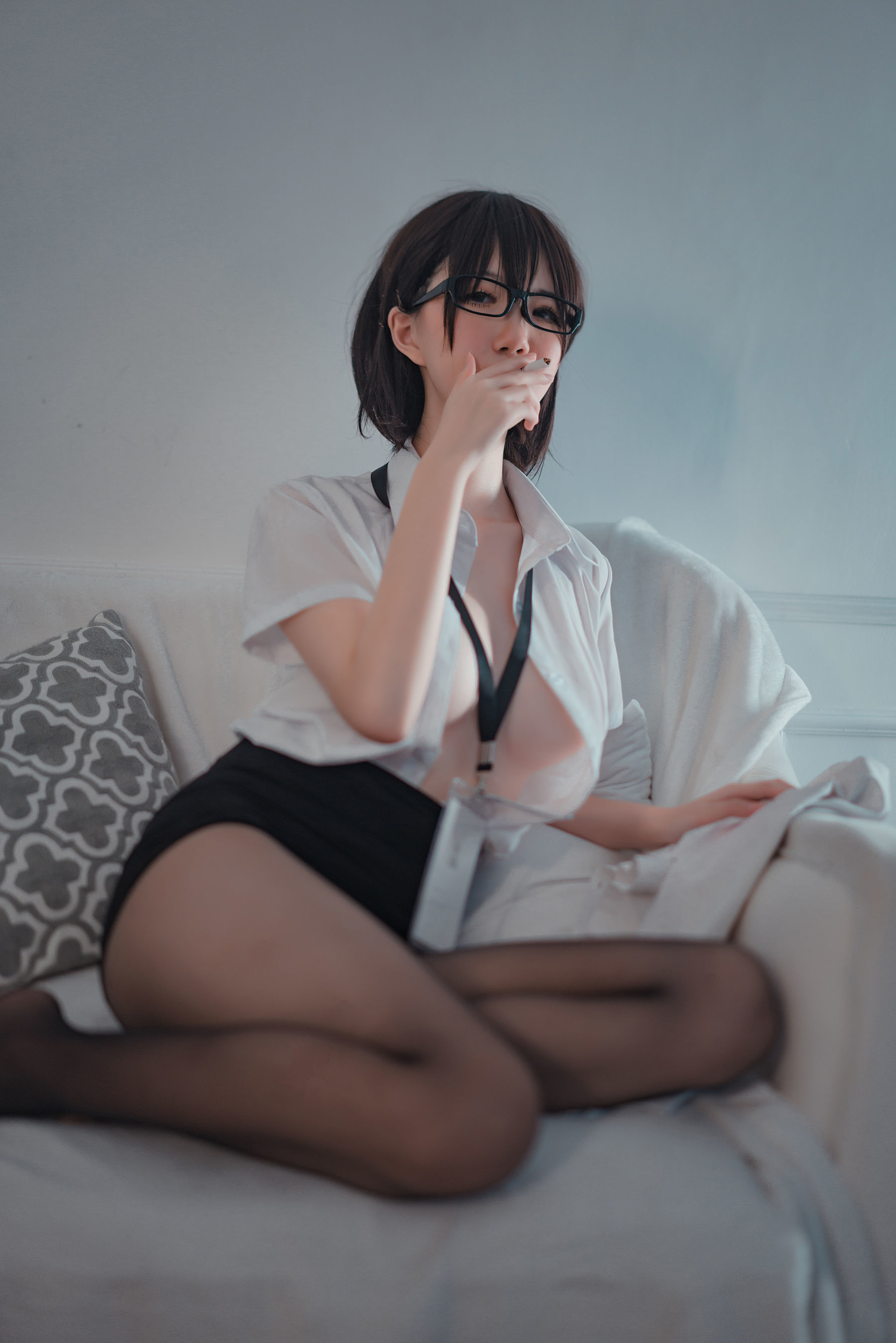 图片[37]-鬼马少女阿薰kaOri 黑丝OL[39P]-六色网