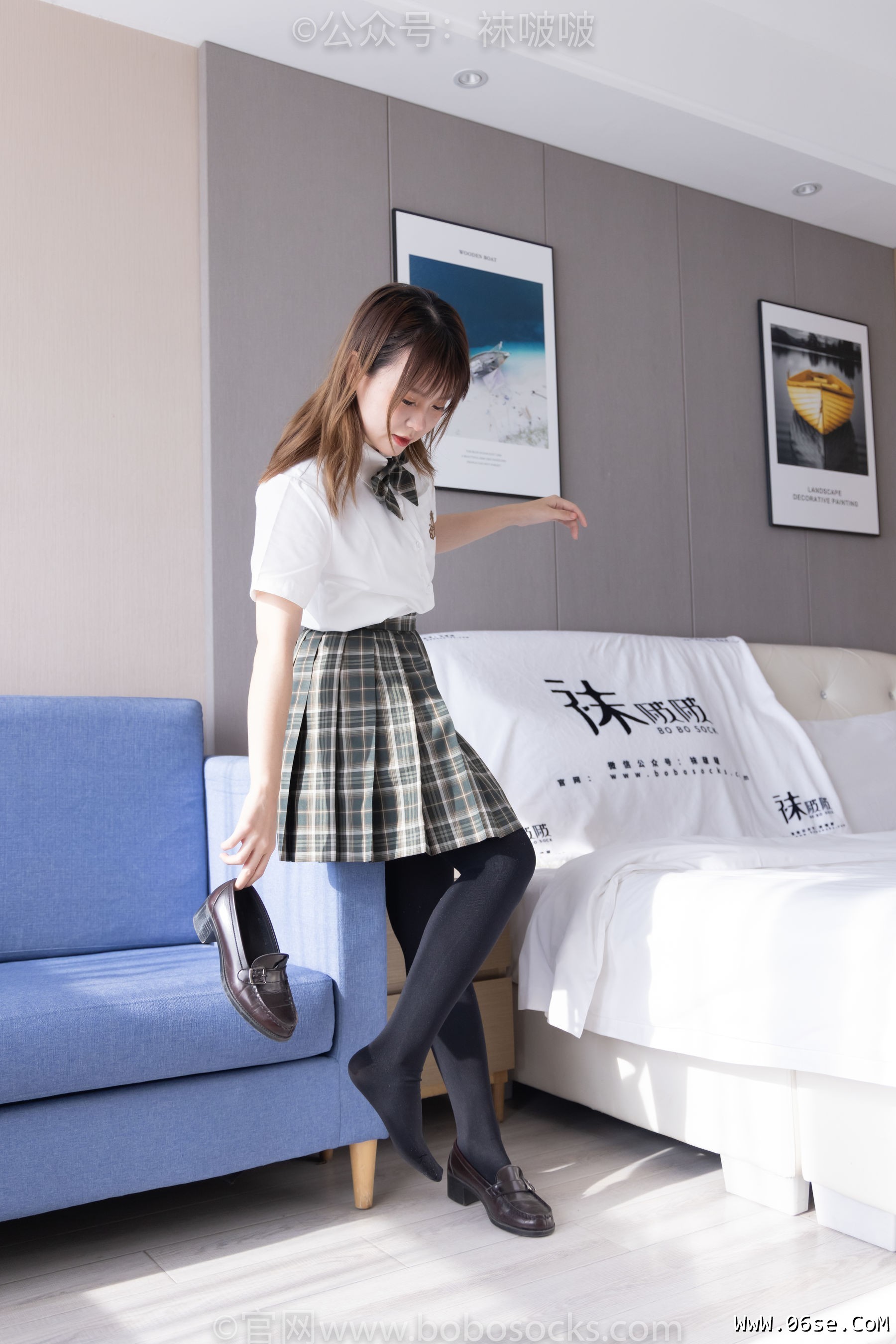 图片[8]-BoBoSocks袜啵啵 No.056 朵朵-JK制服、皮鞋、厚黑丝[135P]-六色网