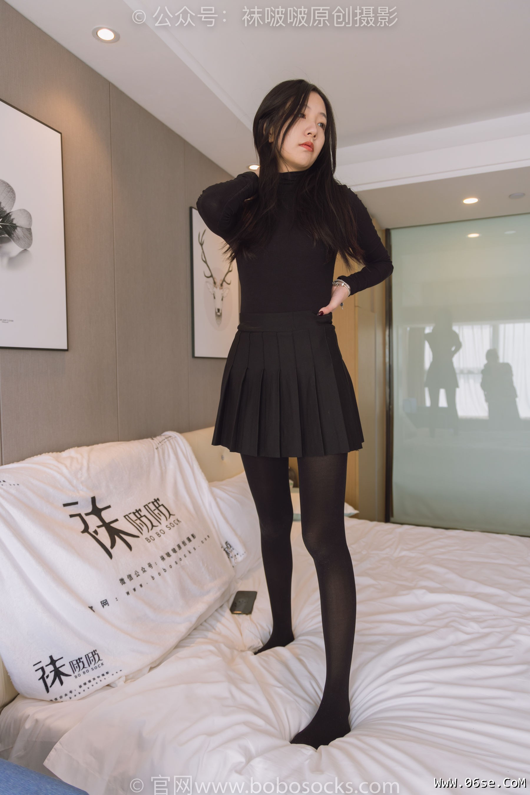 图片[44]-BoBoSocks袜啵啵 No.184 小甜豆-黑皮鞋、厚黑丝[140P]-六色网