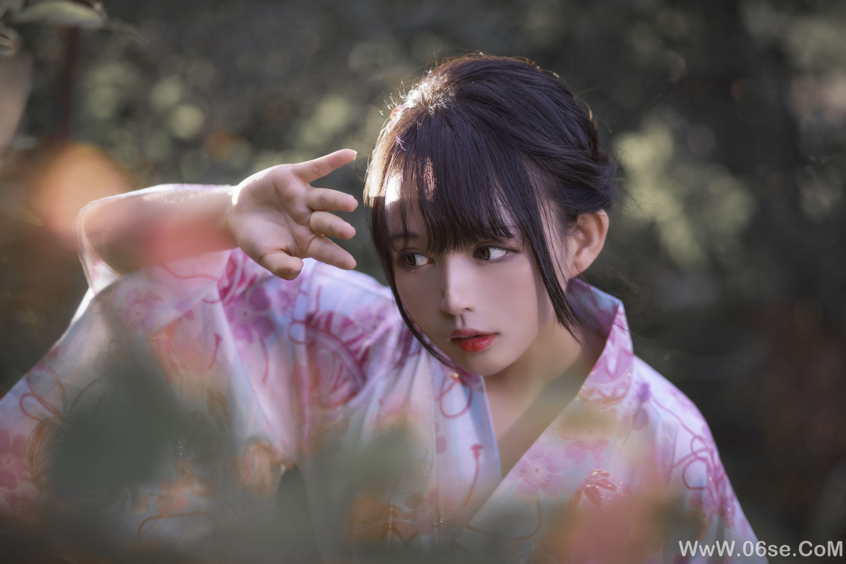 图片[4]-大眼萌妹黑猫猫OvO 和服超进化[14P]-六色网