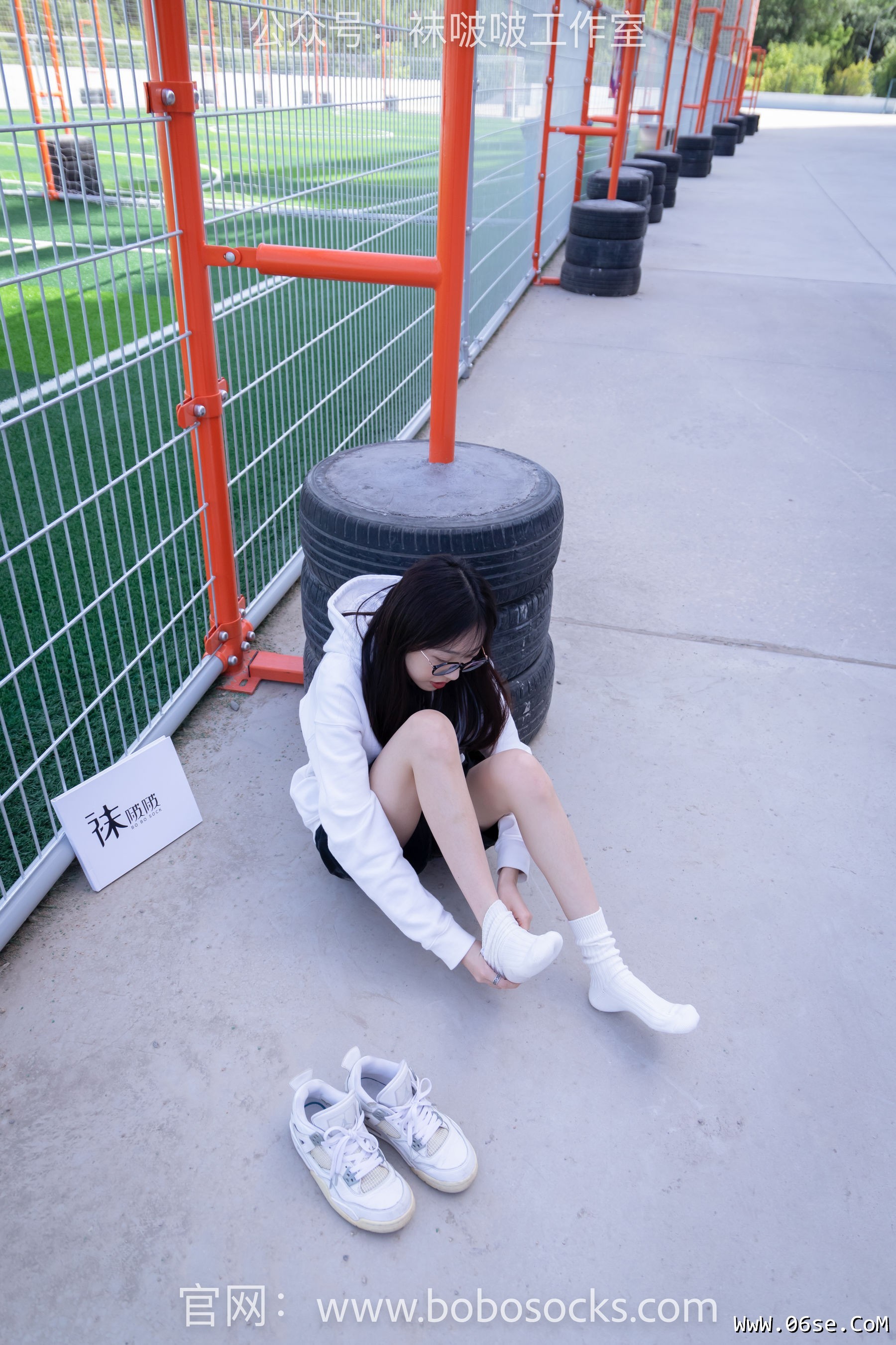 图片[89]-BoBoSocks袜啵啵 No.103 稚予-AJ篮球鞋、白棉袜、裸足[134P]-六色网