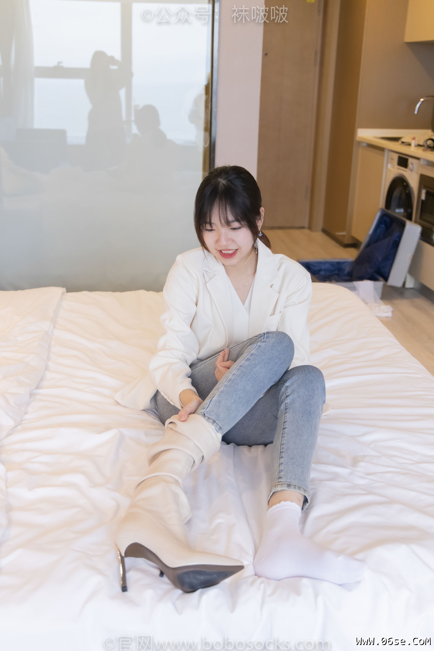 图片[99]-BoBoSocks袜啵啵 No.050 小甜豆-高跟长靴、白棉袜[175P]-六色网