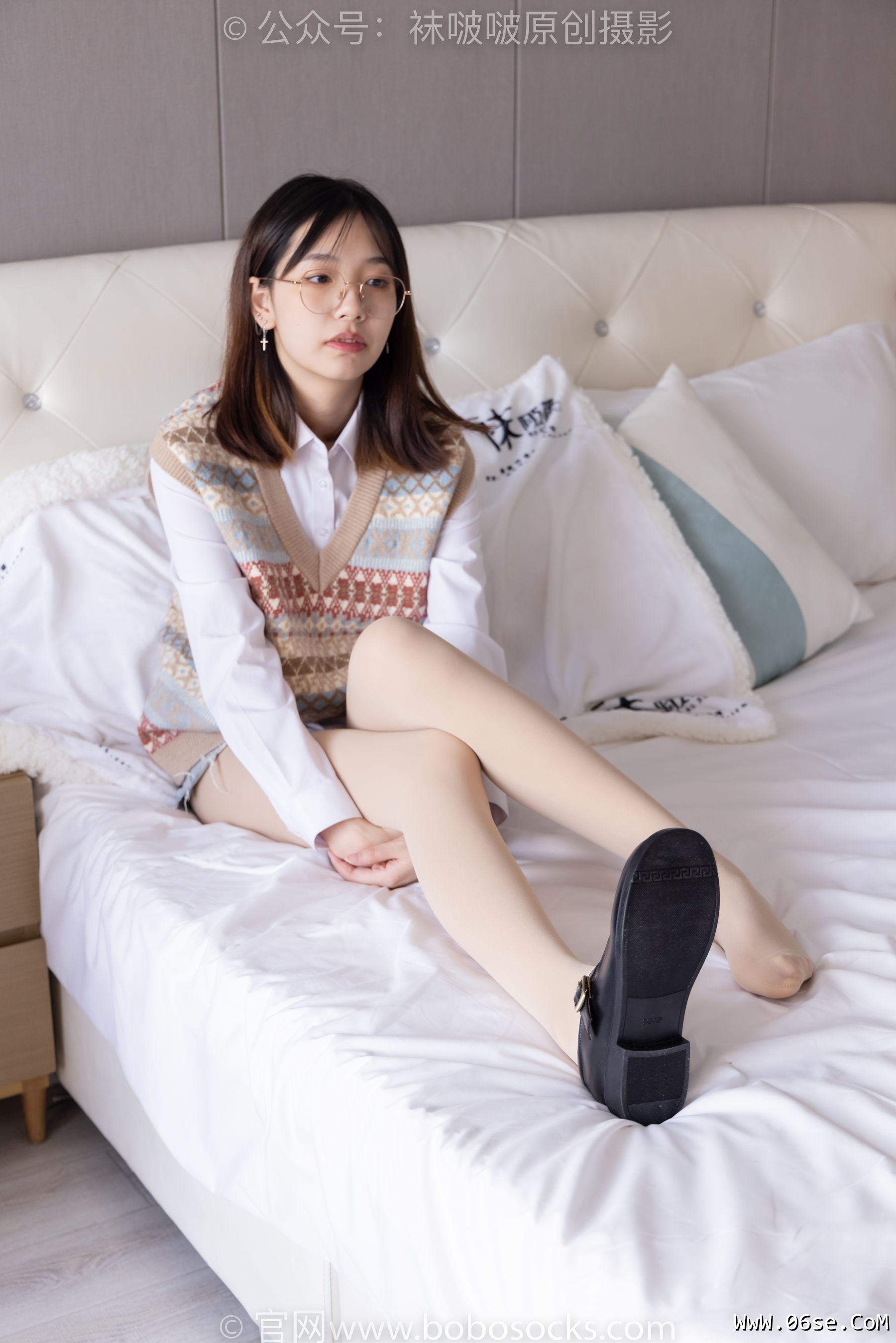 图片[3]-BoBoSocks袜啵啵 No.169 小甜豆-黑皮鞋、厚黑丝、厚肉丝[145P]-六色网