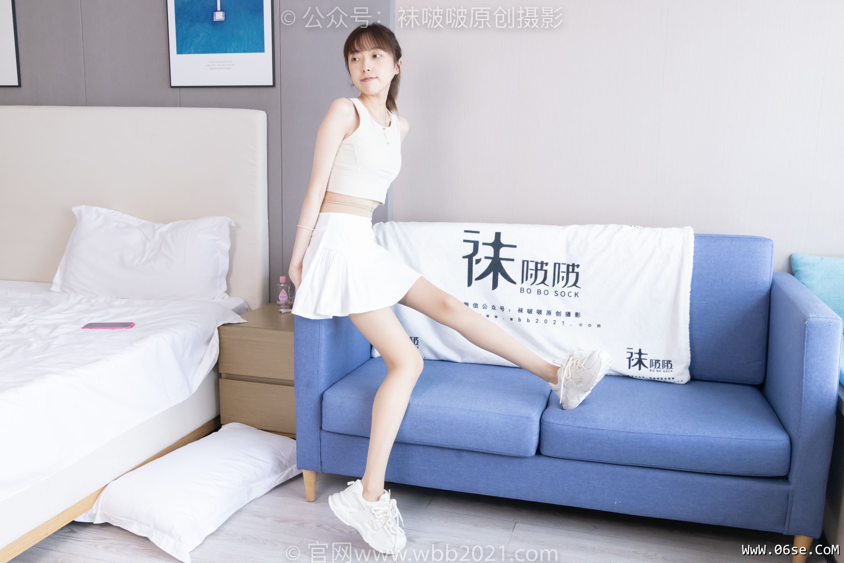 图片[16]-BoBoSocks袜啵啵 No.424 稚予 -运动鞋、白棉袜、肉丝、腰丝[140P]-六色网