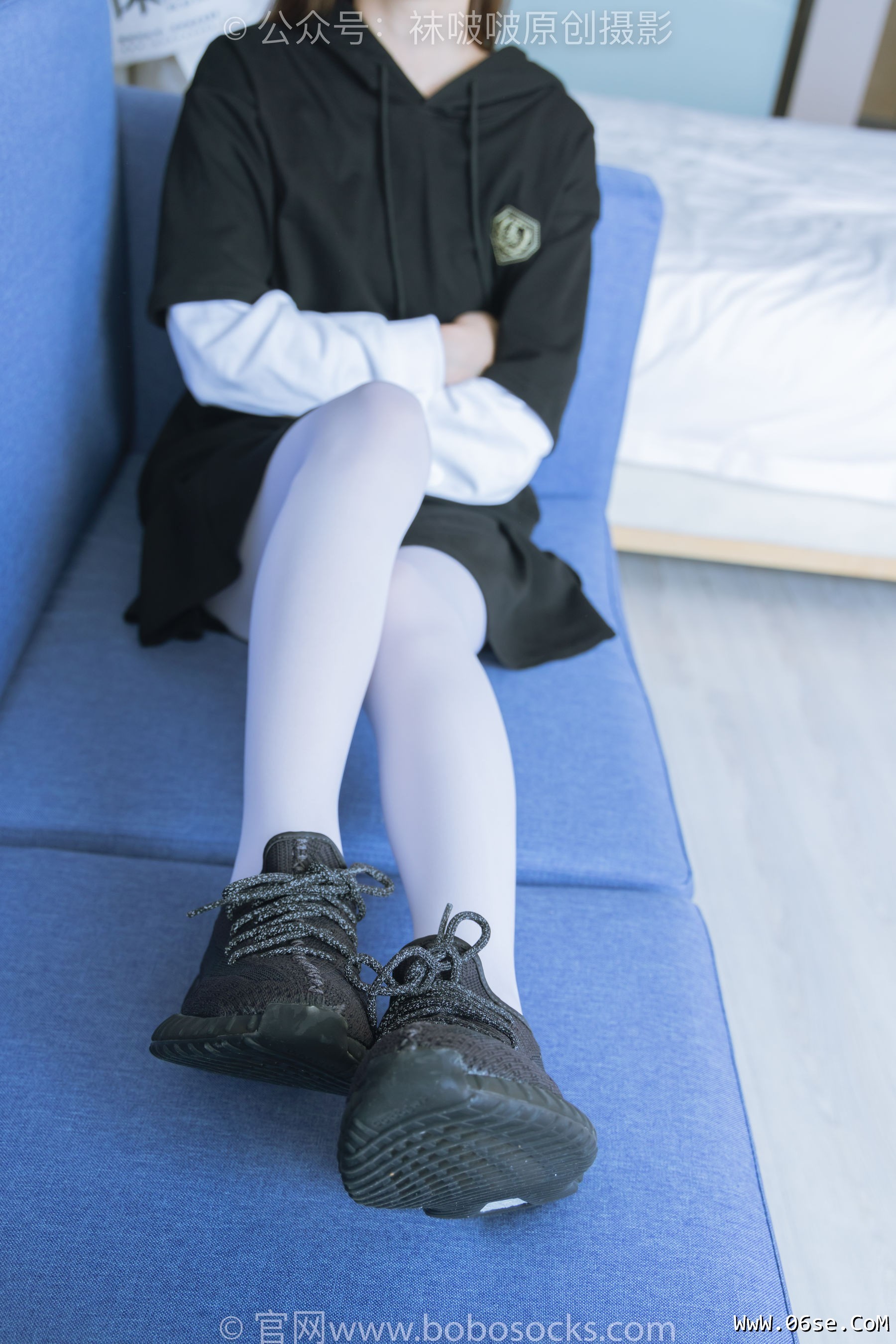 图片[68]-BoBoSocks袜啵啵 No.214 小沫 -黑色运动鞋、厚白丝[142P]-六色网