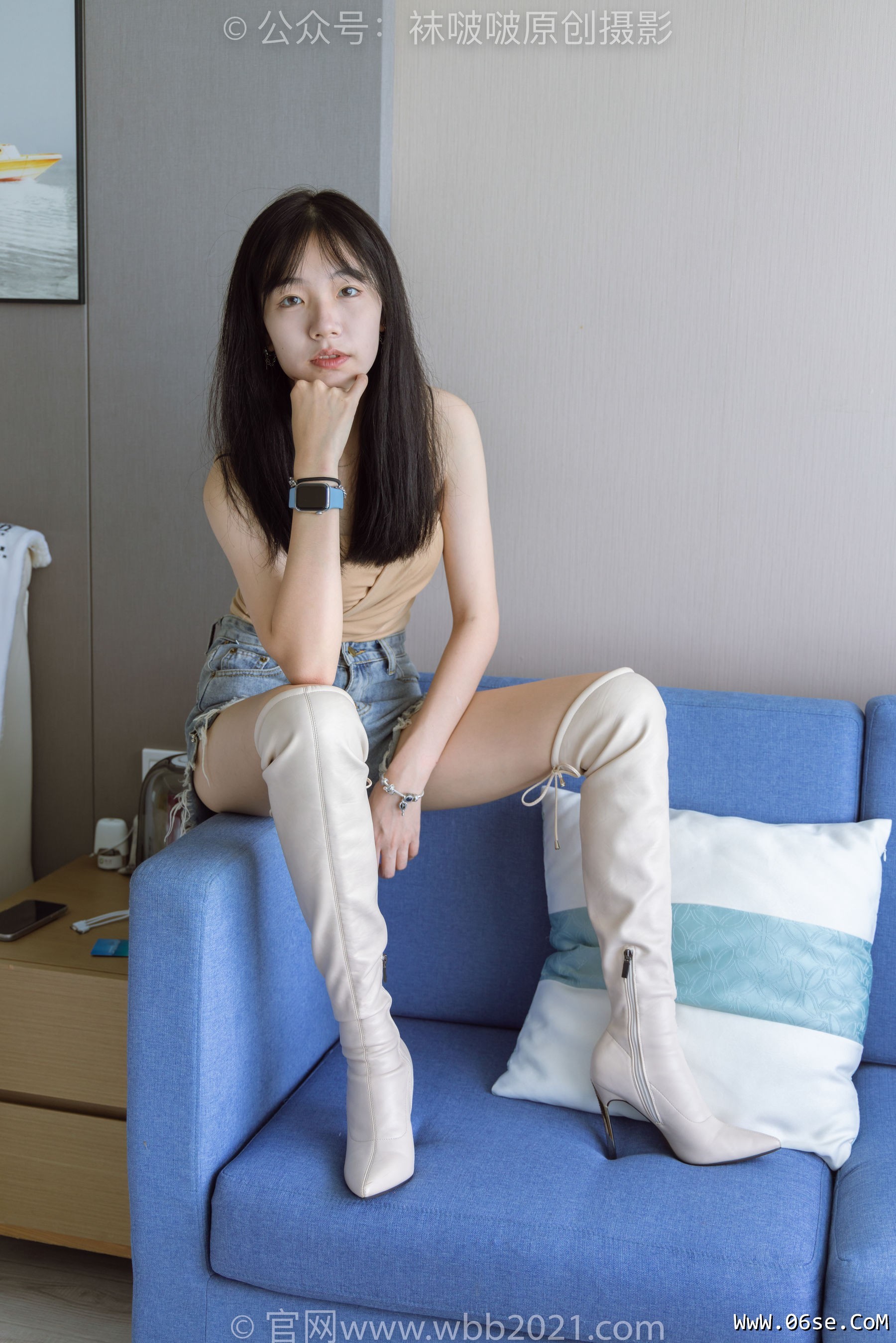图片[100]-BoBoSocks袜啵啵 No.441 小甜豆 -高跟长靴、白棉袜、裸足[179P]-六色网