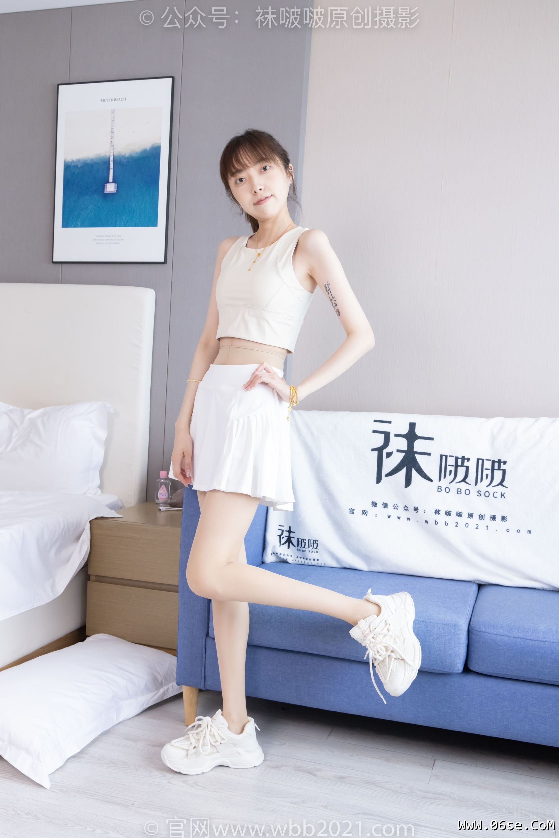 图片[10]-BoBoSocks袜啵啵 No.424 稚予 -运动鞋、白棉袜、肉丝、腰丝[140P]-六色网