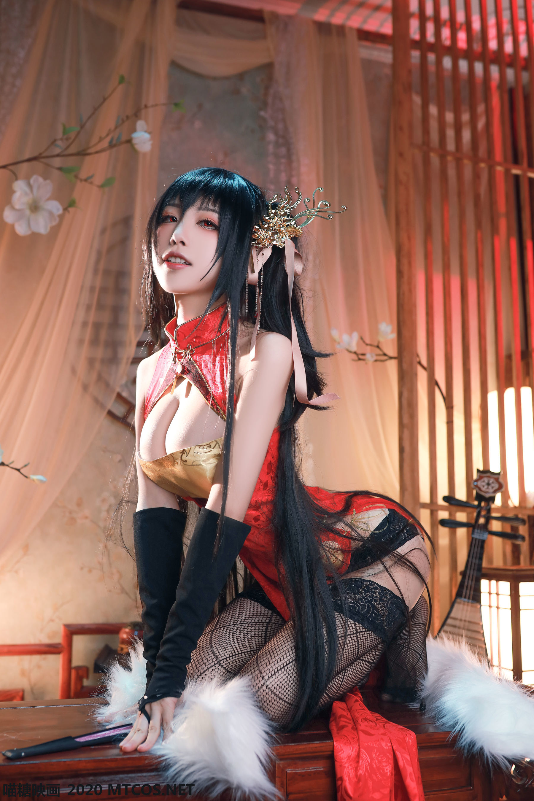 图片[5]-[喵糖映画] HML.004 水淼大凤旗袍 [40P]-六色网
