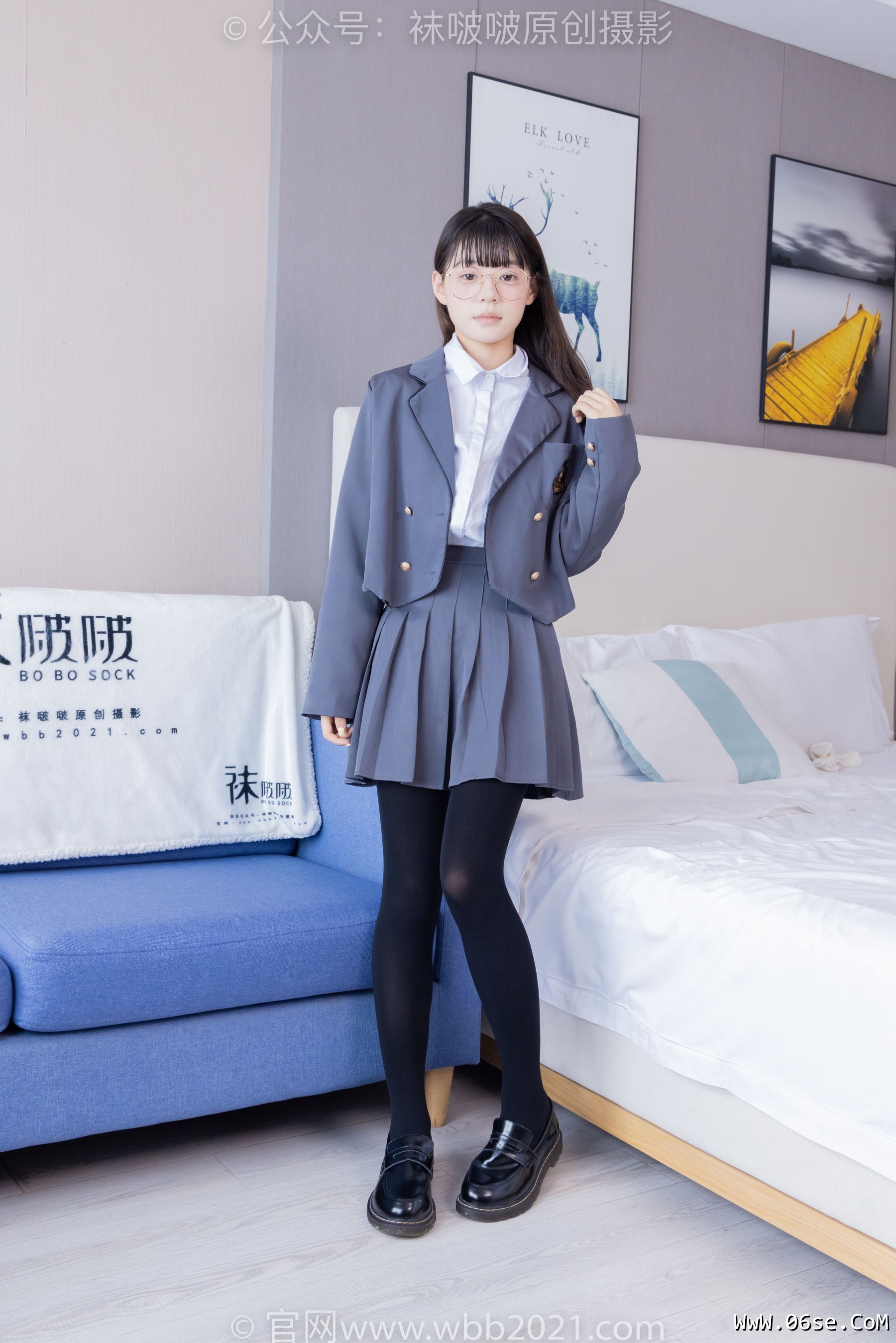 图片[119]-BoBoSocks袜啵啵 No.402 糯米 -皮鞋、厚黑丝、学院jk[140P]-六色网