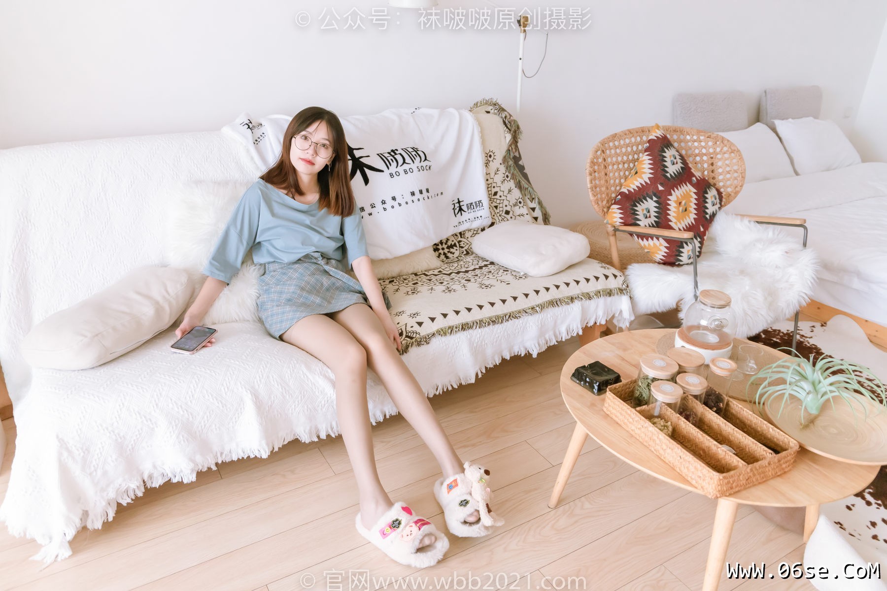 图片[47]-BoBoSocks袜啵啵 No.239 小甜豆-棉拖鞋、灰丝、裸足[140P]-六色网
