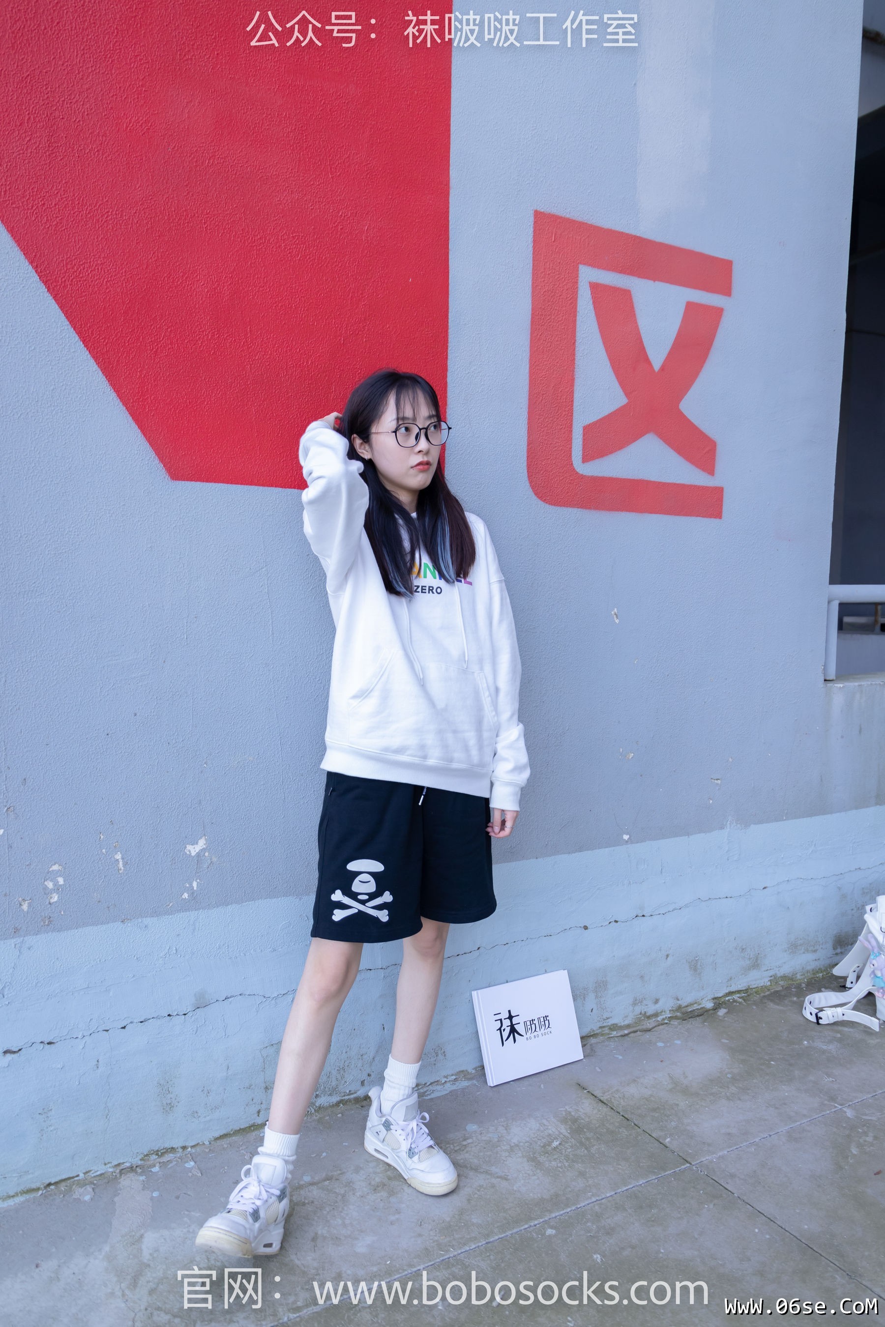 图片[7]-BoBoSocks袜啵啵 No.103 稚予-AJ篮球鞋、白棉袜、裸足[134P]-六色网