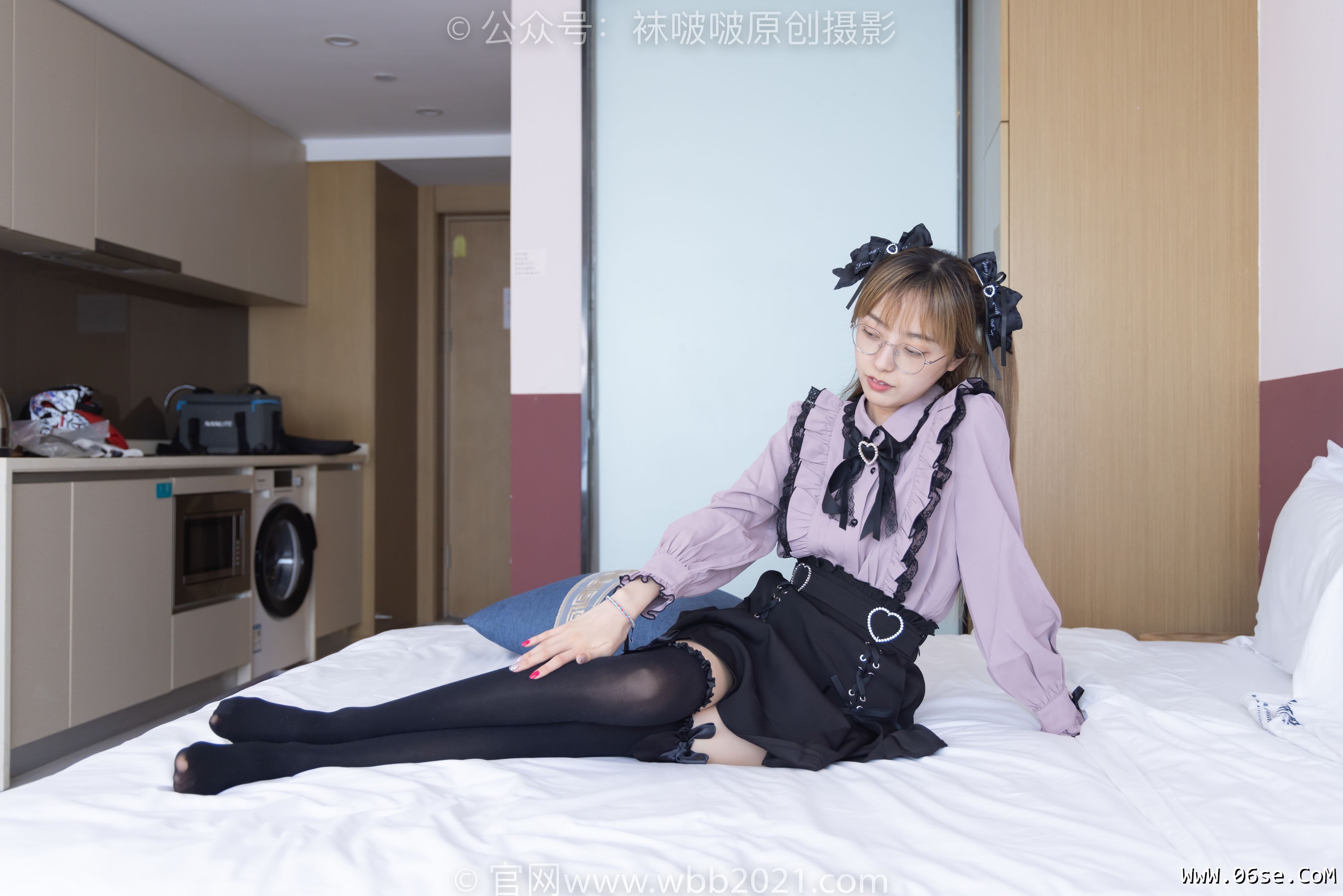 图片[114]-BoBoSocks袜啵啵 No.247 稚予 -皮鞋、黑丝大腿袜、地雷系女友[159P]-六色网