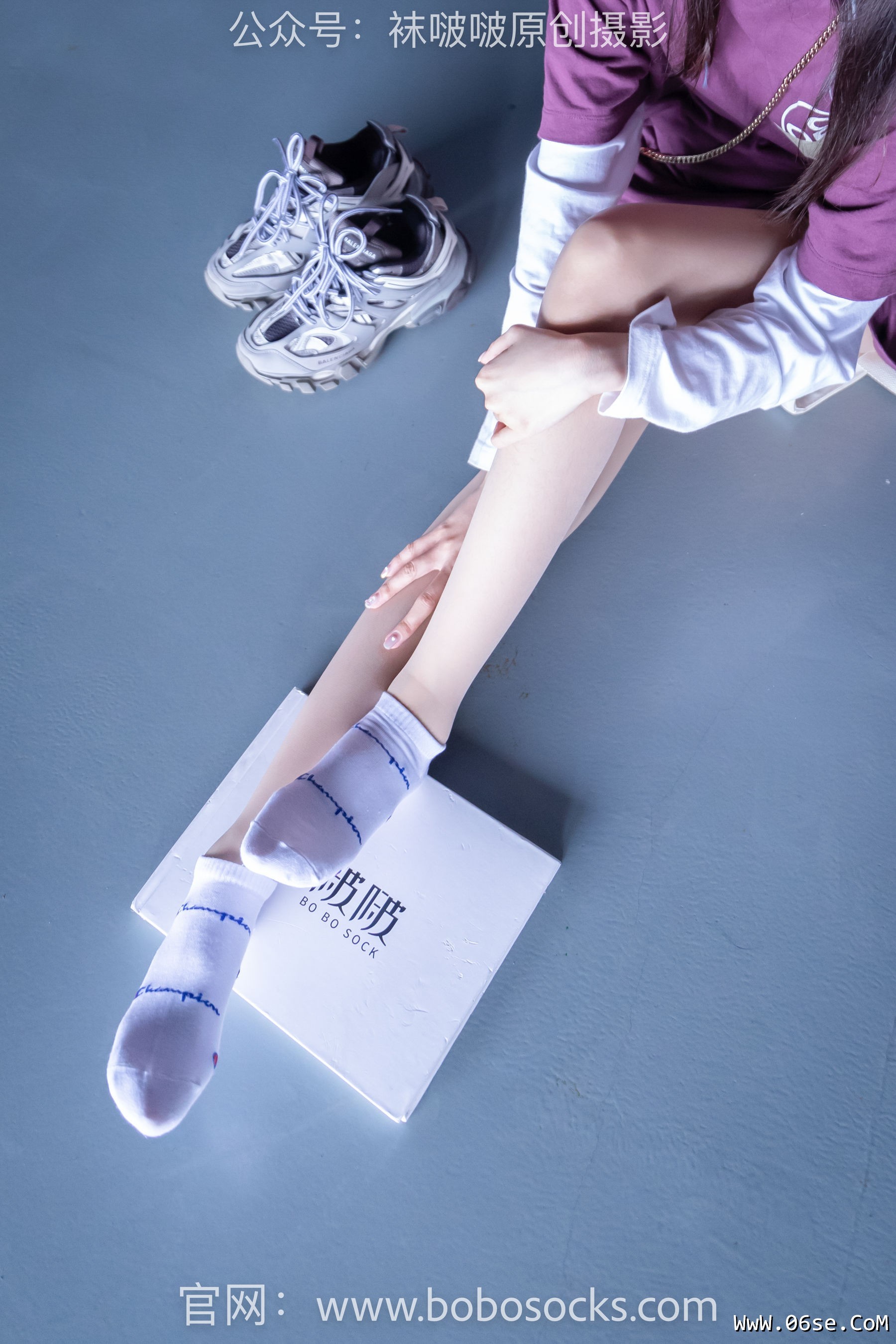 图片[95]-BoBoSocks袜啵啵 积分限定作品010 稚予-巴黎世家运动鞋、白棉袜、肉丝[144P]-六色网