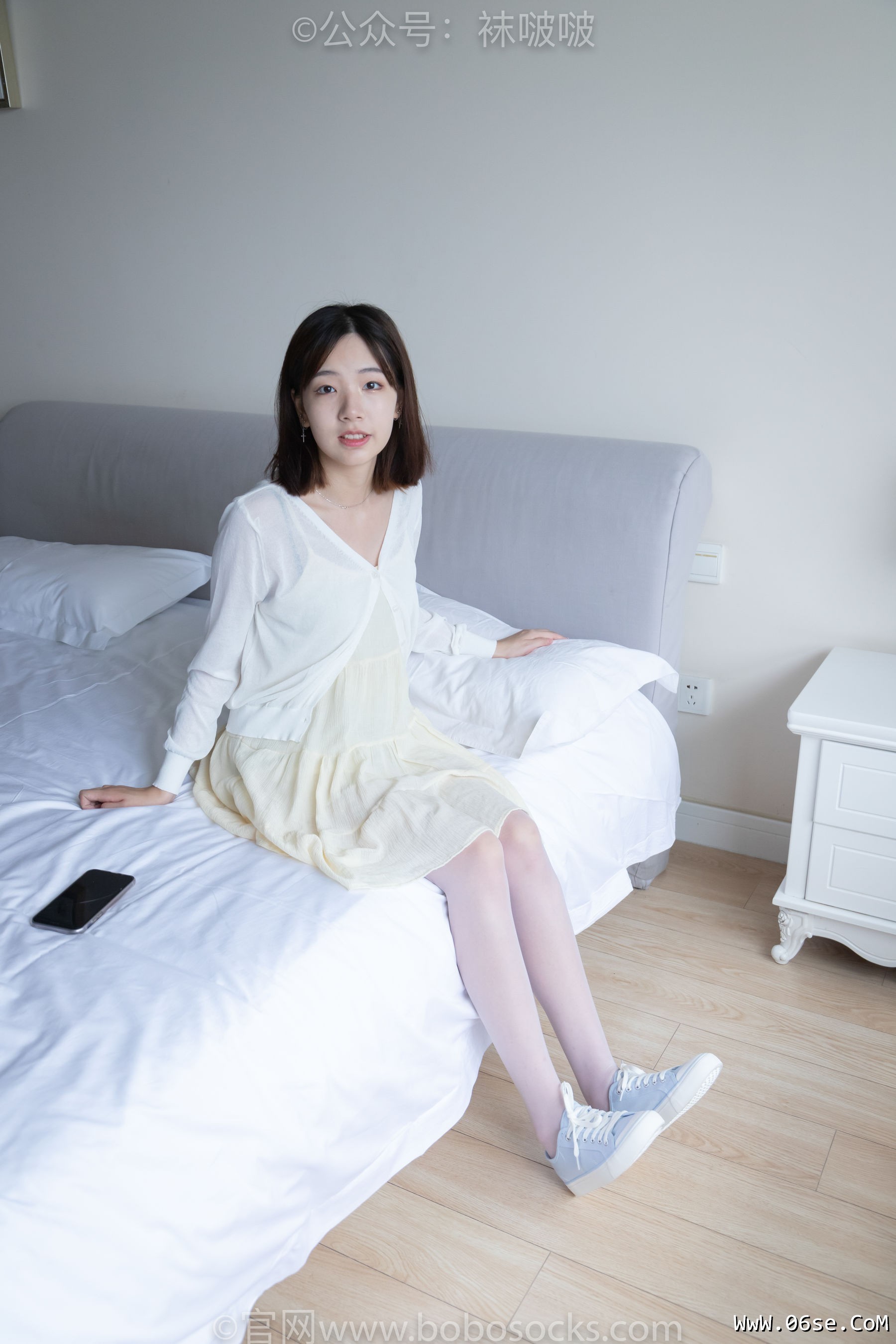 图片[16]-BoBoSocks袜啵啵 No.005 小甜豆-帆布鞋、薄白丝[133P]-六色网