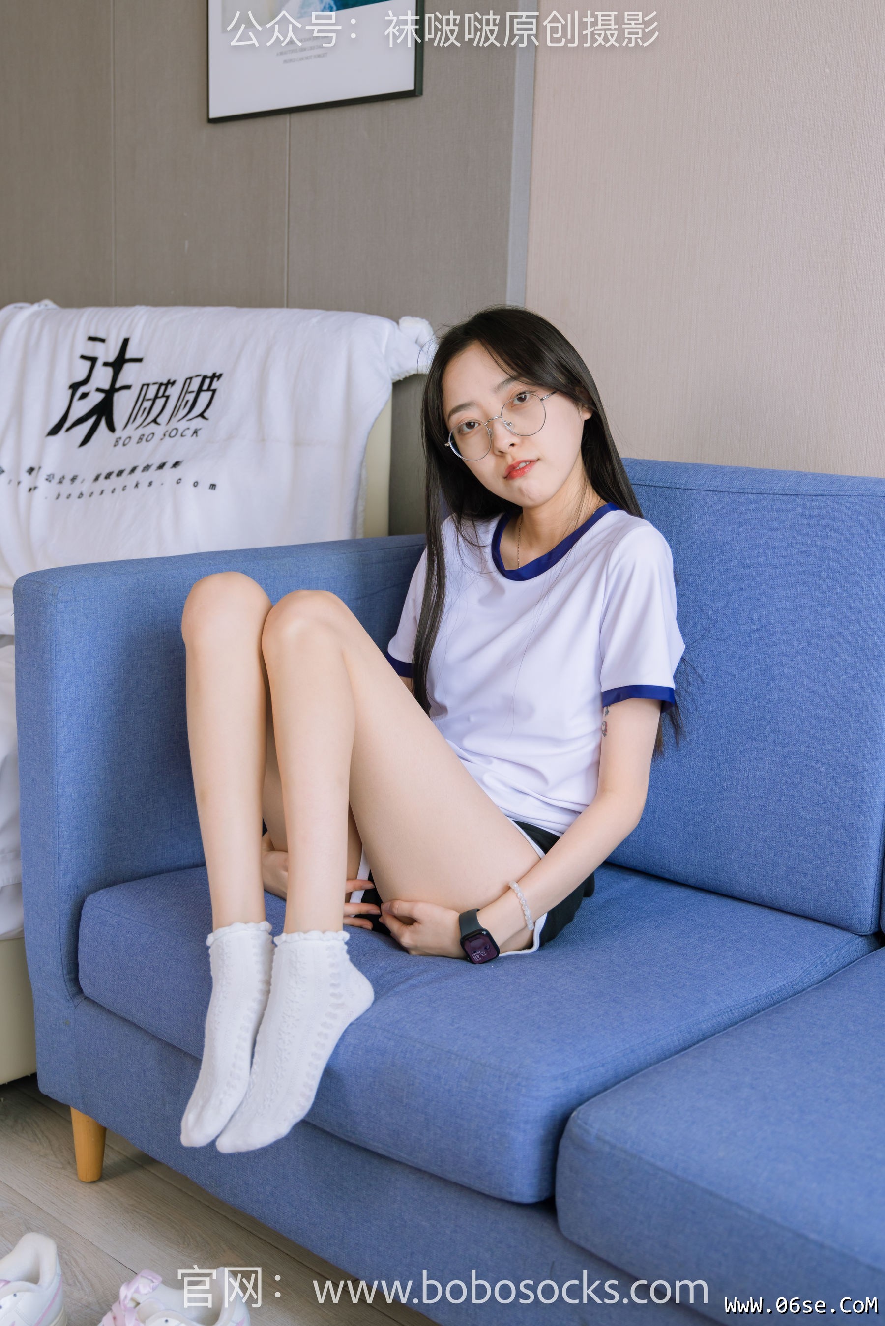 图片[53]-BoBoSocks袜啵啵 No.147 稚予-空军一号板鞋、白棉袜、体操服[139P]-六色网