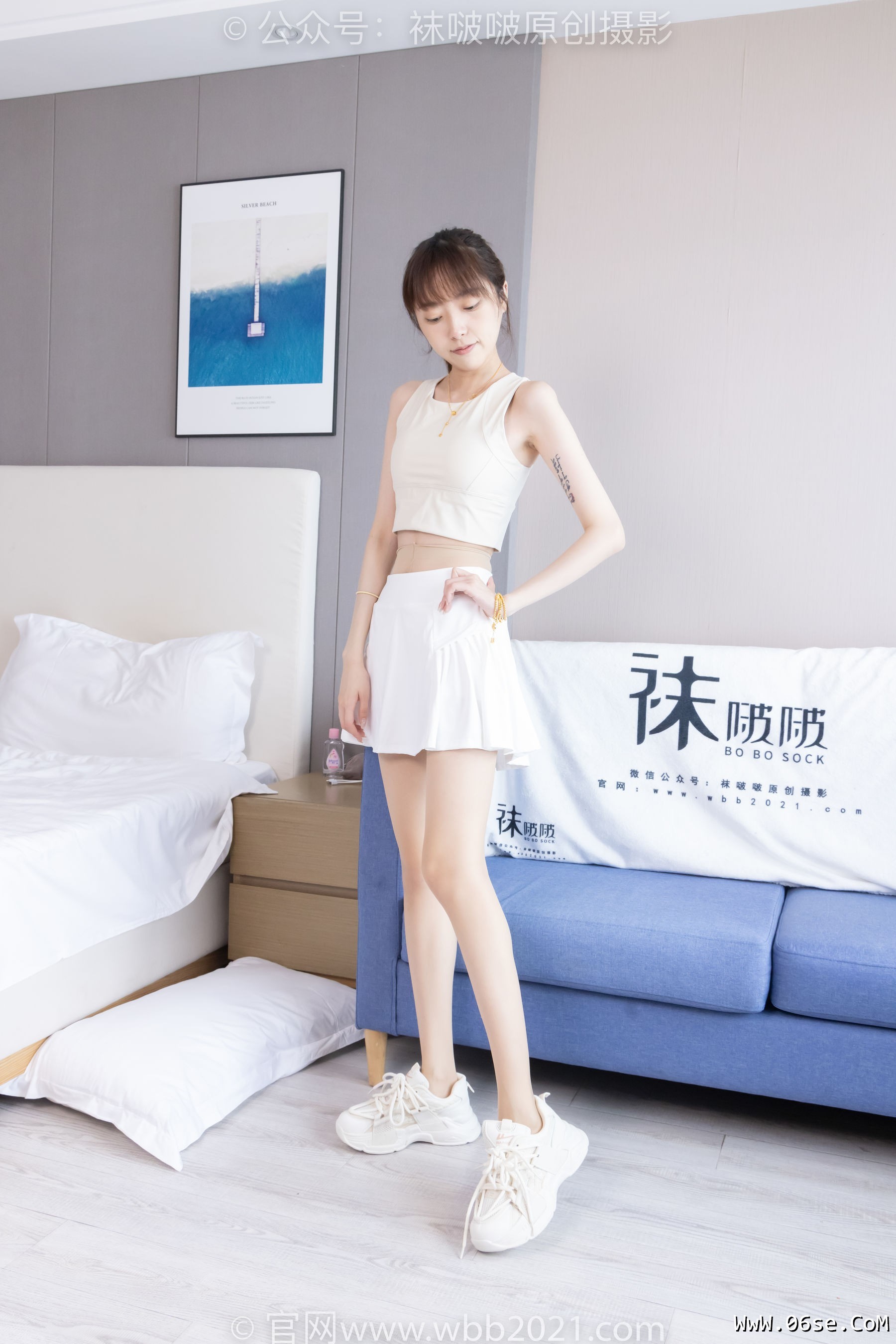 图片[11]-BoBoSocks袜啵啵 No.424 稚予 -运动鞋、白棉袜、肉丝、腰丝[140P]-六色网