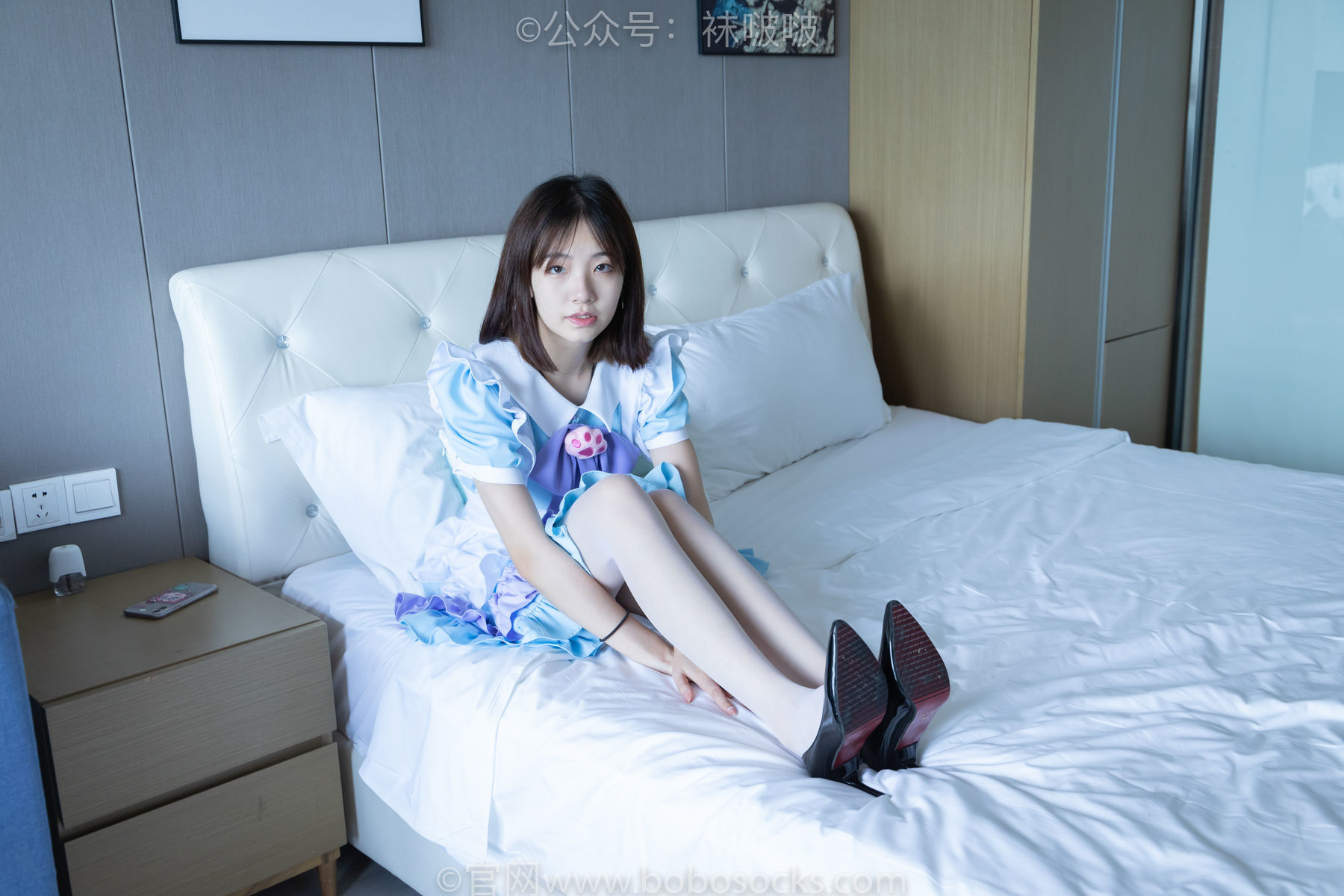 图片[45]-BoBoSocks袜啵啵 No.066 小甜豆-女仆装、高跟鞋、薄白丝[134P]-六色网