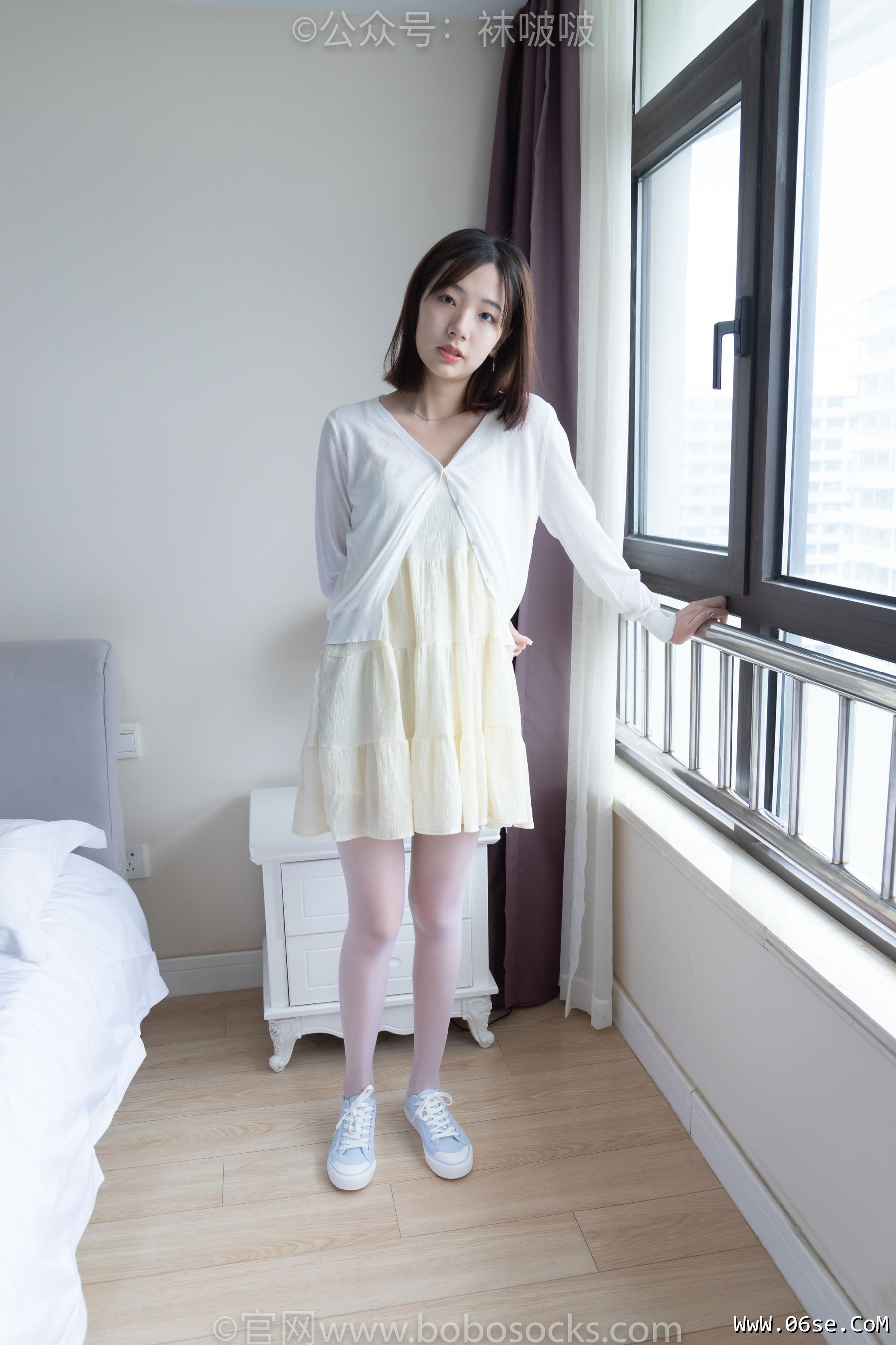 图片[12]-BoBoSocks袜啵啵 No.005 小甜豆-帆布鞋、薄白丝[133P]-六色网