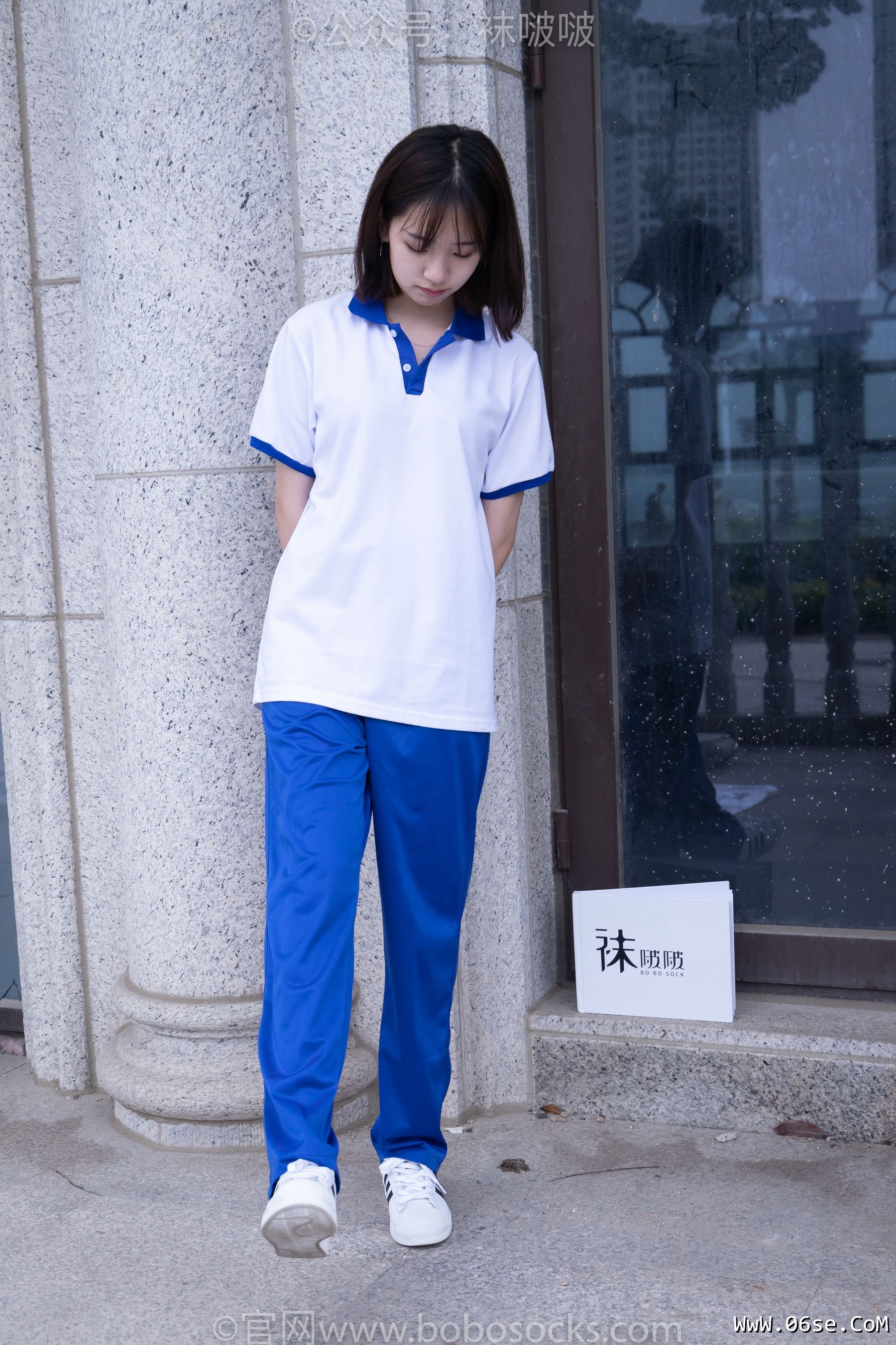图片[3]-BoBoSocks袜啵啵 No.022 小甜豆-校服、贝壳头、白棉袜、肉丝[140P]-六色网