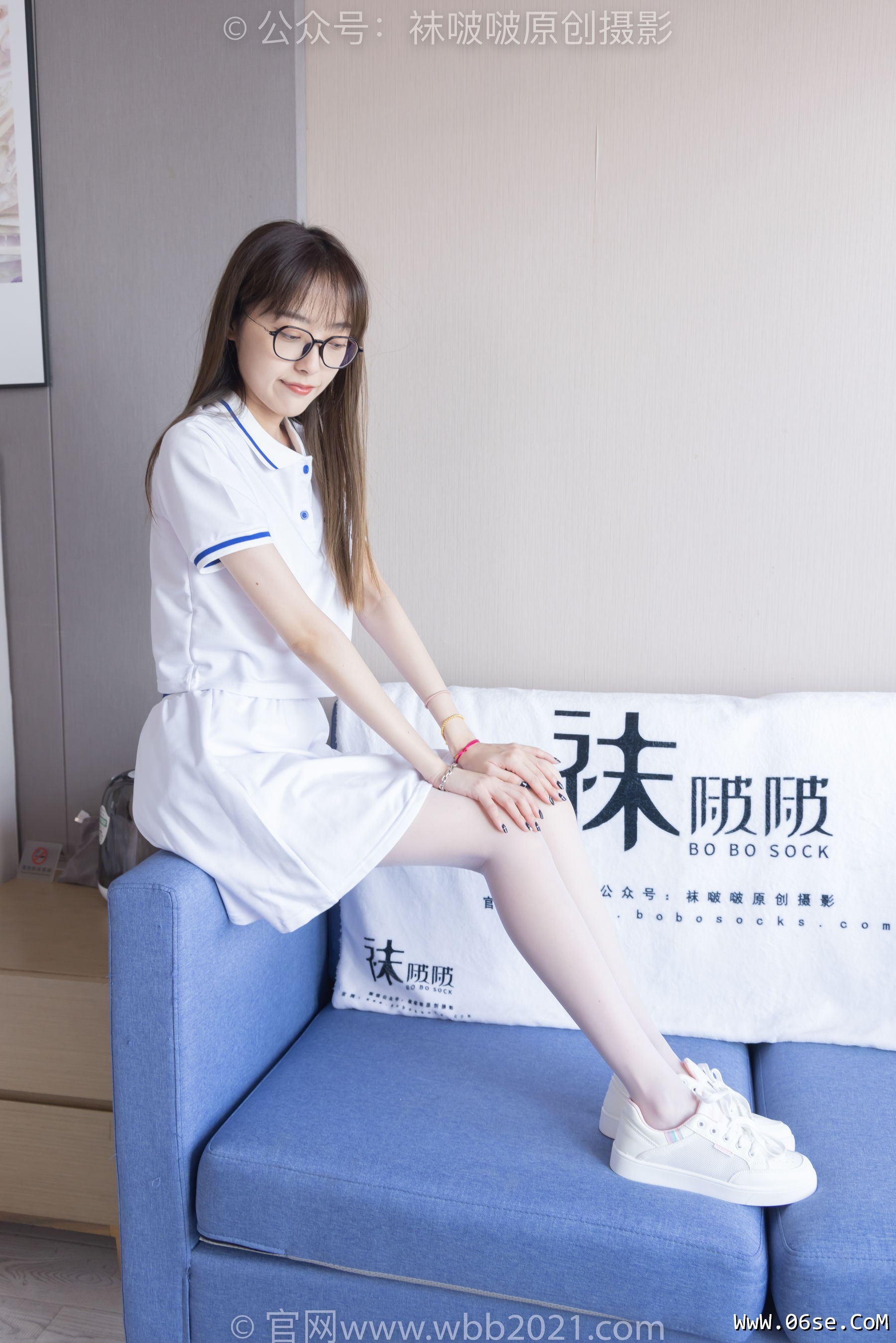 图片[61]-BoBoSocks袜啵啵 No.344 稚予 -板鞋、平底鞋、白丝[150P]-六色网