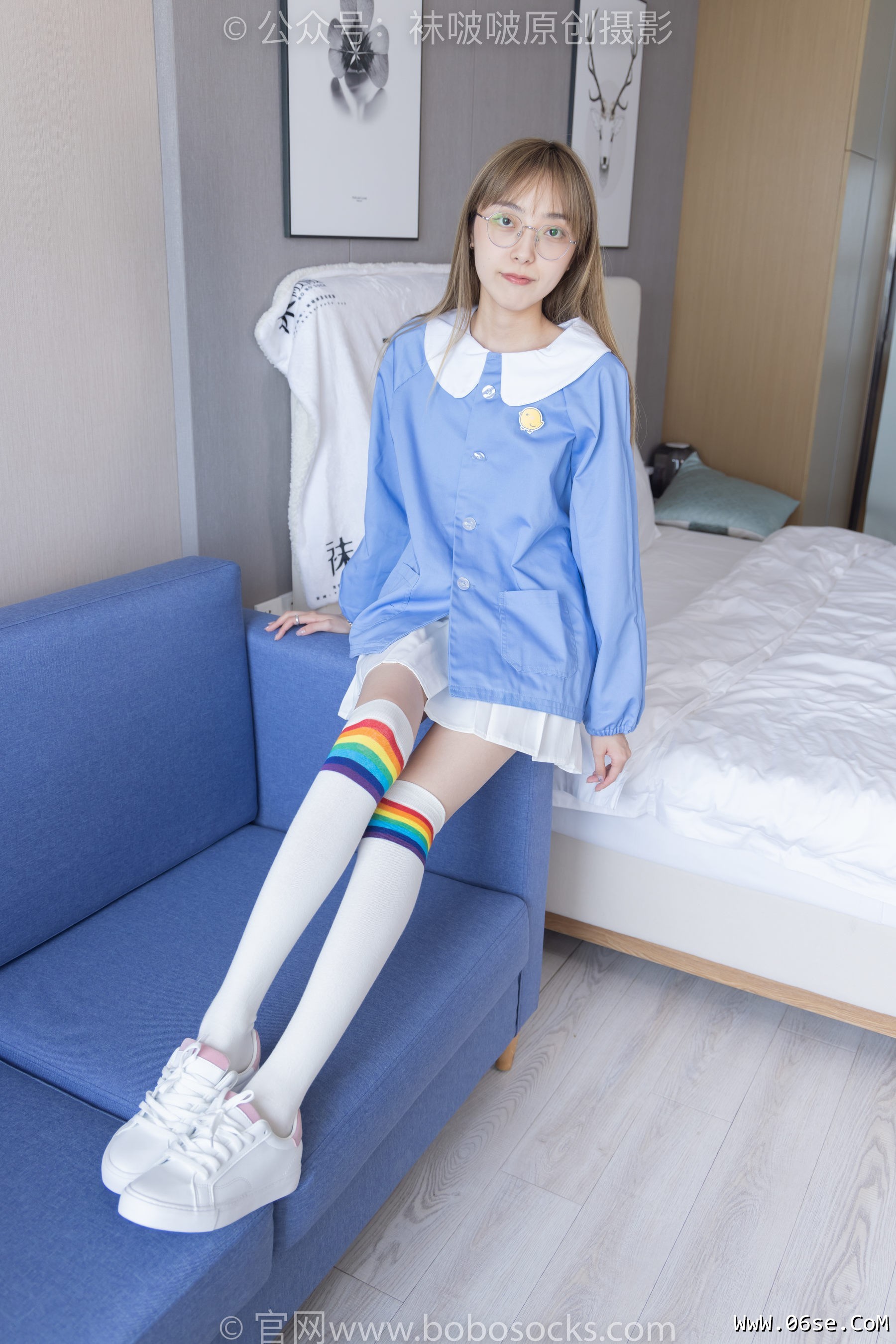 图片[3]-BoBoSocks袜啵啵 No.229 稚予-板鞋、皮鞋、两双大腿袜[155P]-六色网