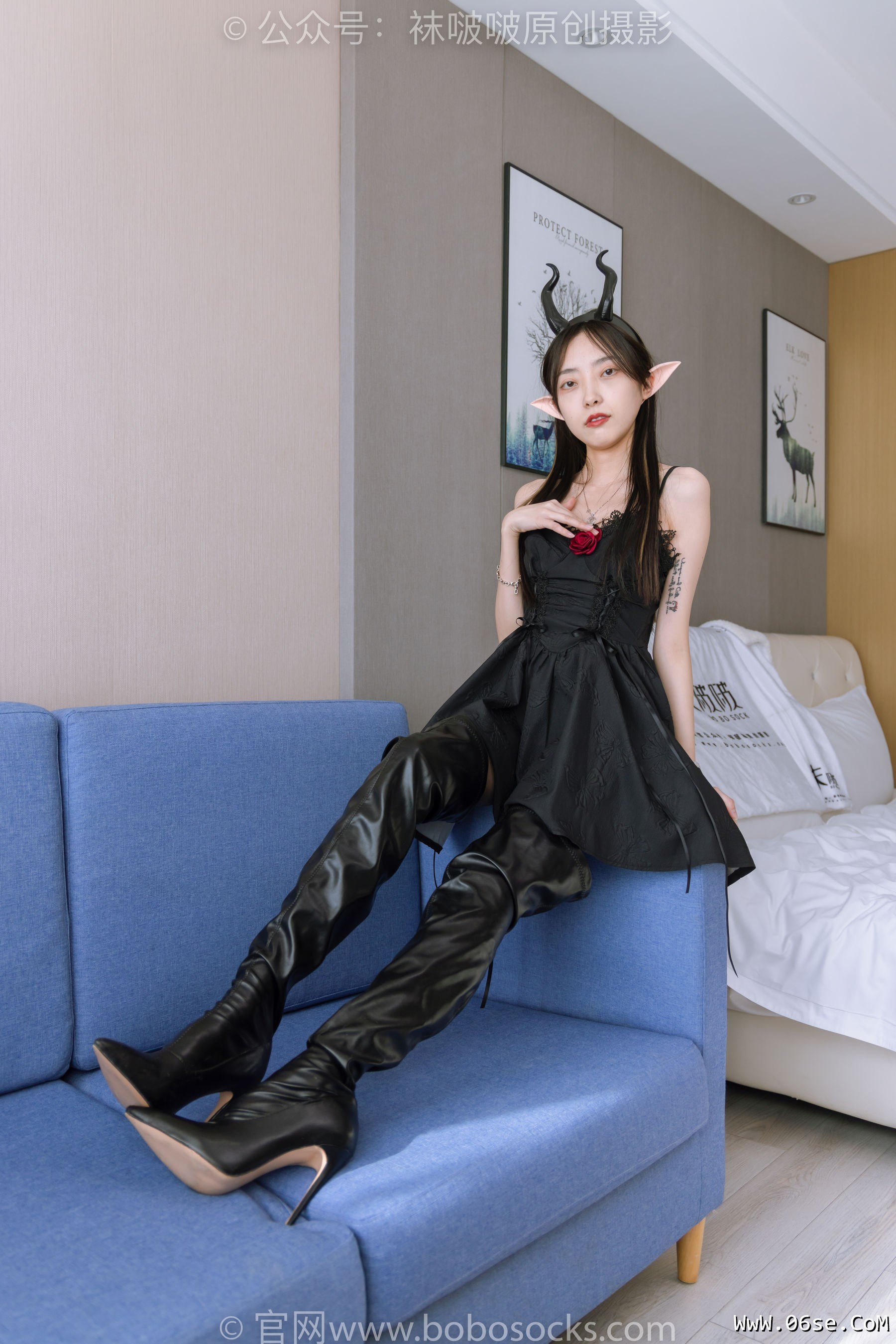 图片[48]-BoBoSocks袜啵啵 No.168 稚予-高跟鞋、长靴、油亮黑丝、手撕丝袜剧情[140P]-六色网