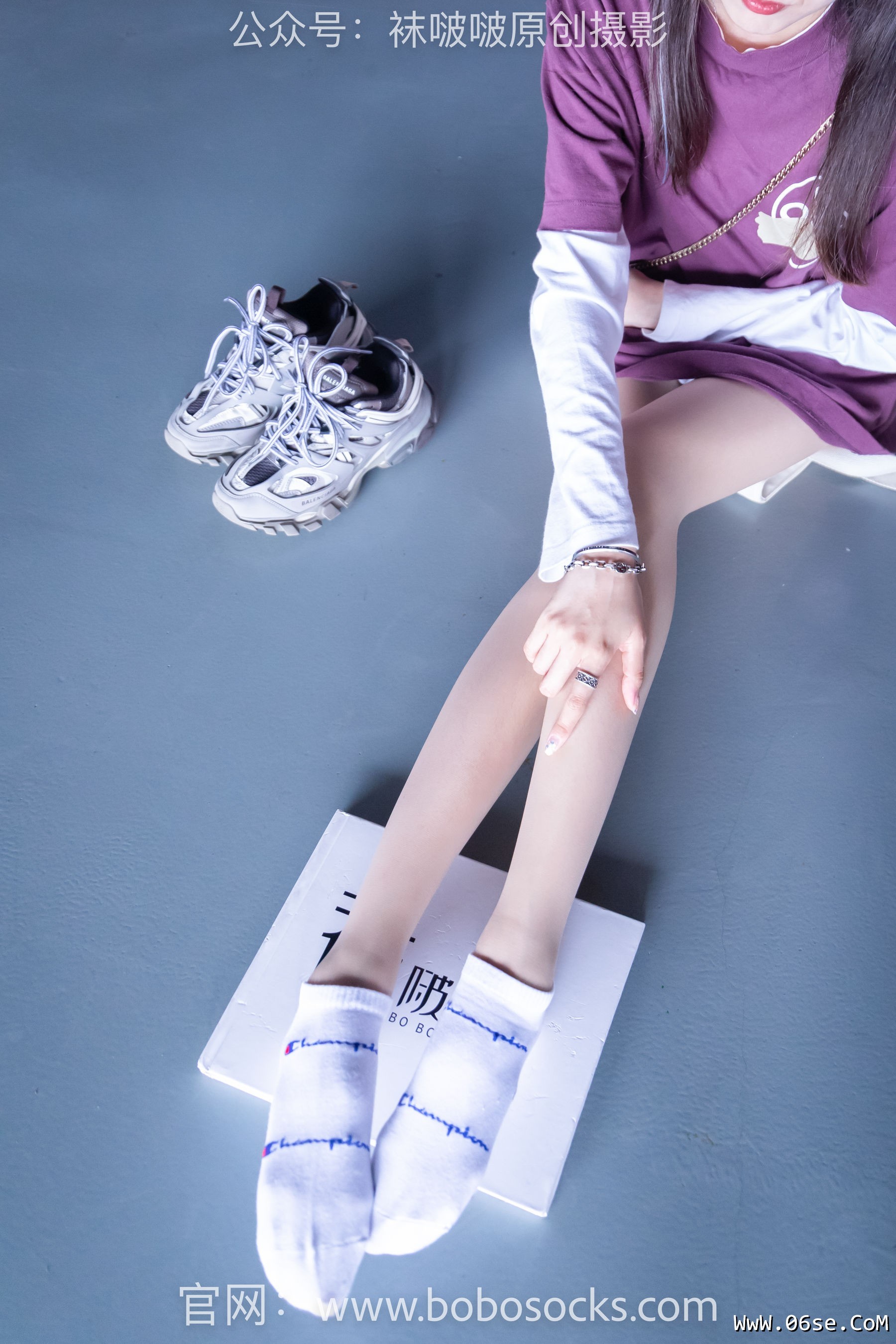 图片[66]-BoBoSocks袜啵啵 积分限定作品010 稚予-巴黎世家运动鞋、白棉袜、肉丝[144P]-六色网