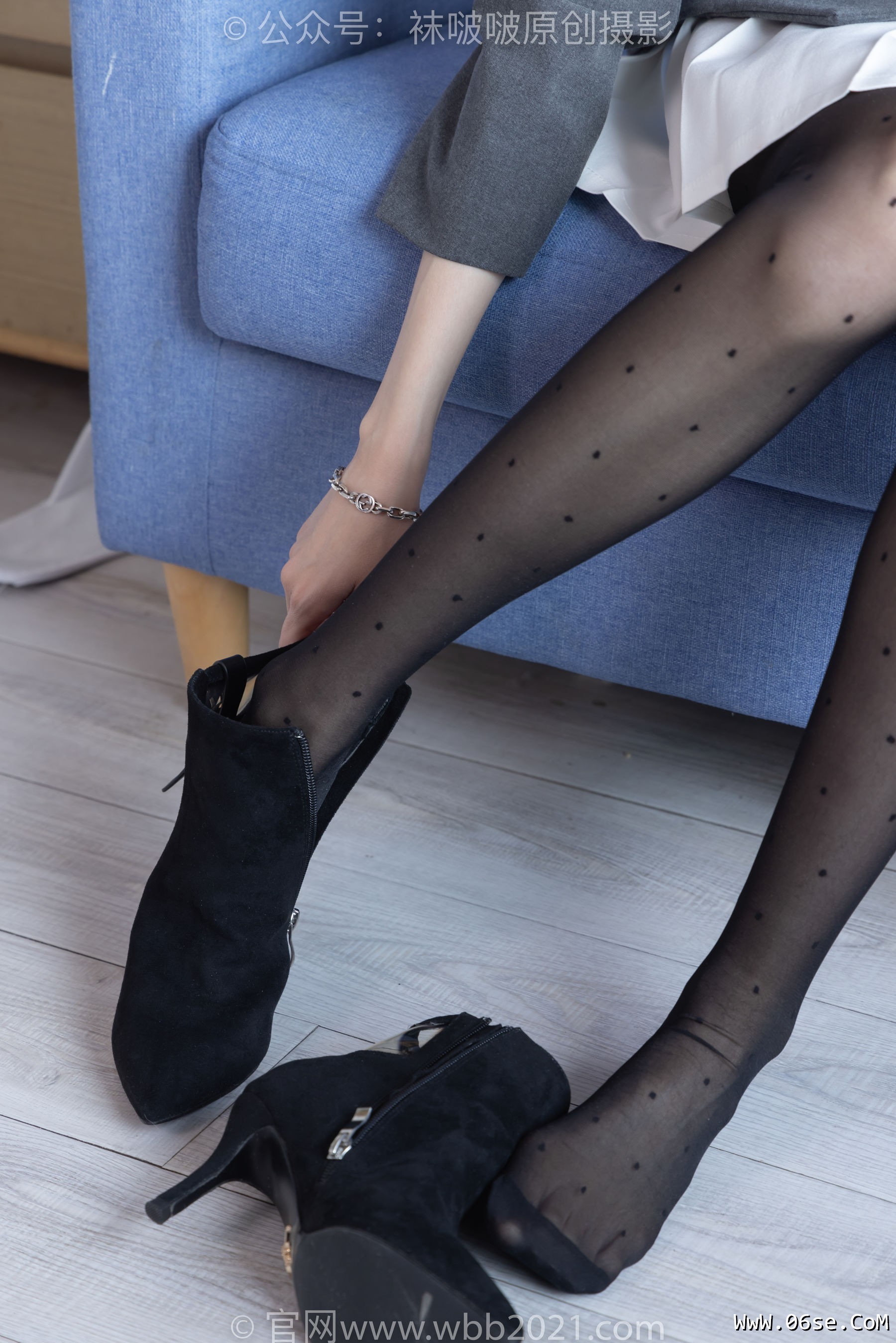 BoBoSocks袜啵啵 No.352 稚予 -短靴、波点黑丝[145P]-六色网