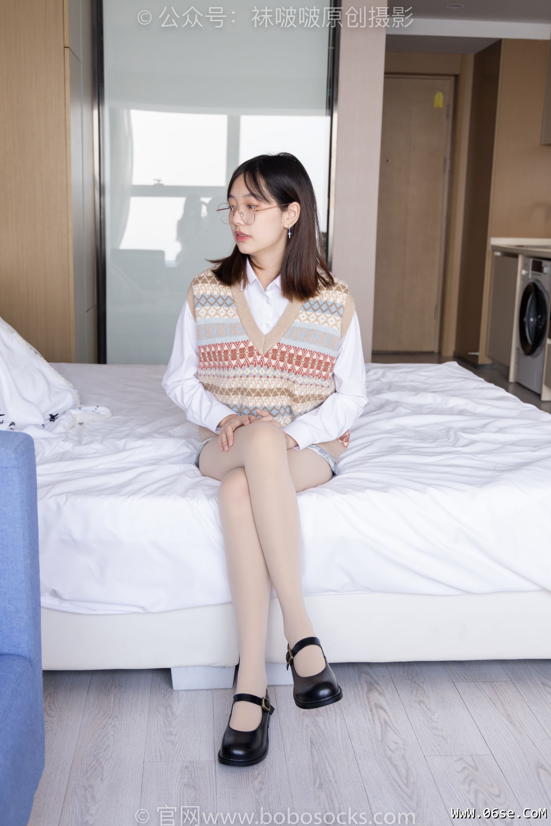 图片[133]-BoBoSocks袜啵啵 No.169 小甜豆-黑皮鞋、厚黑丝、厚肉丝[145P]-六色网
