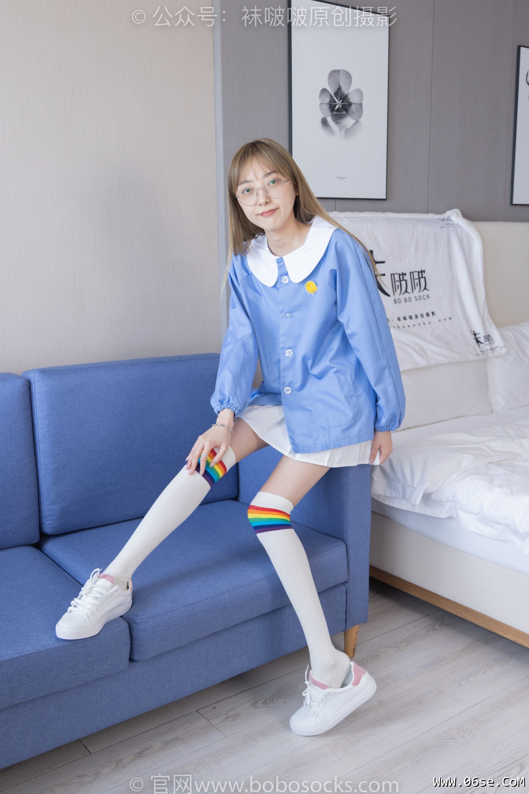 图片[124]-BoBoSocks袜啵啵 No.229 稚予-板鞋、皮鞋、两双大腿袜[155P]-六色网