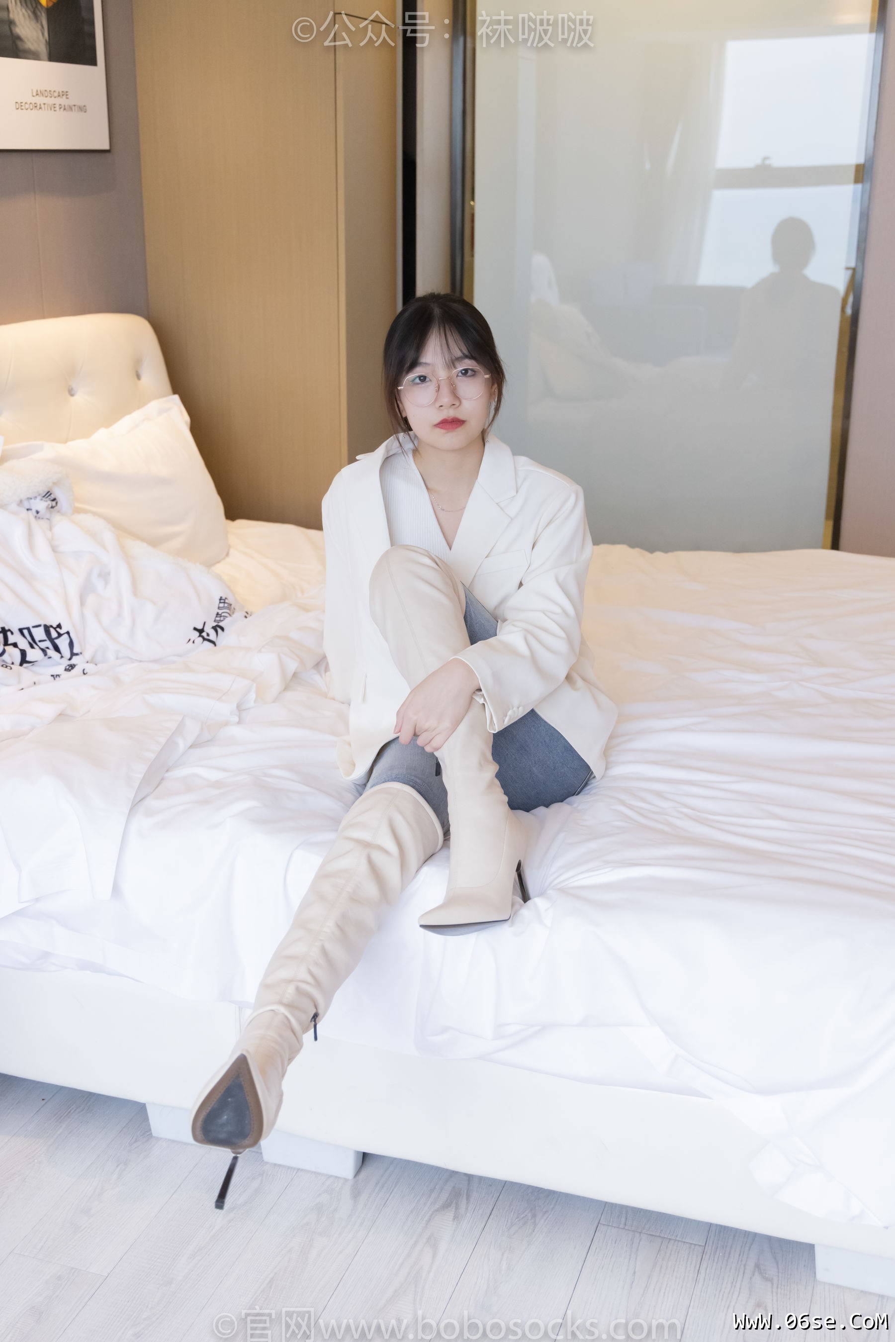 图片[34]-BoBoSocks袜啵啵 No.050 小甜豆-高跟长靴、白棉袜[175P]-六色网