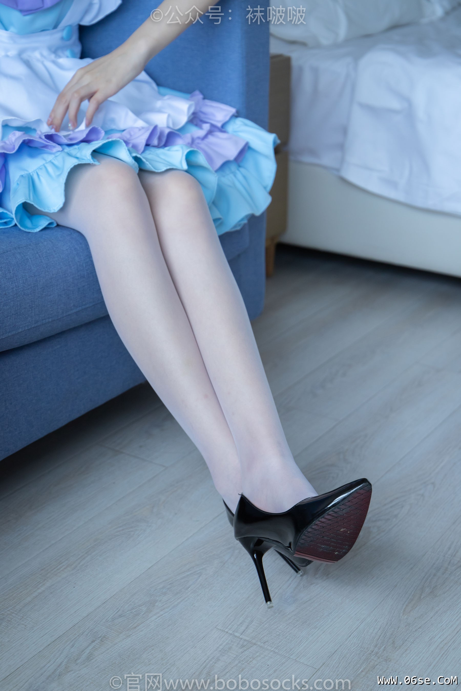 图片[4]-BoBoSocks袜啵啵 No.066 小甜豆-女仆装、高跟鞋、薄白丝[134P]-六色网