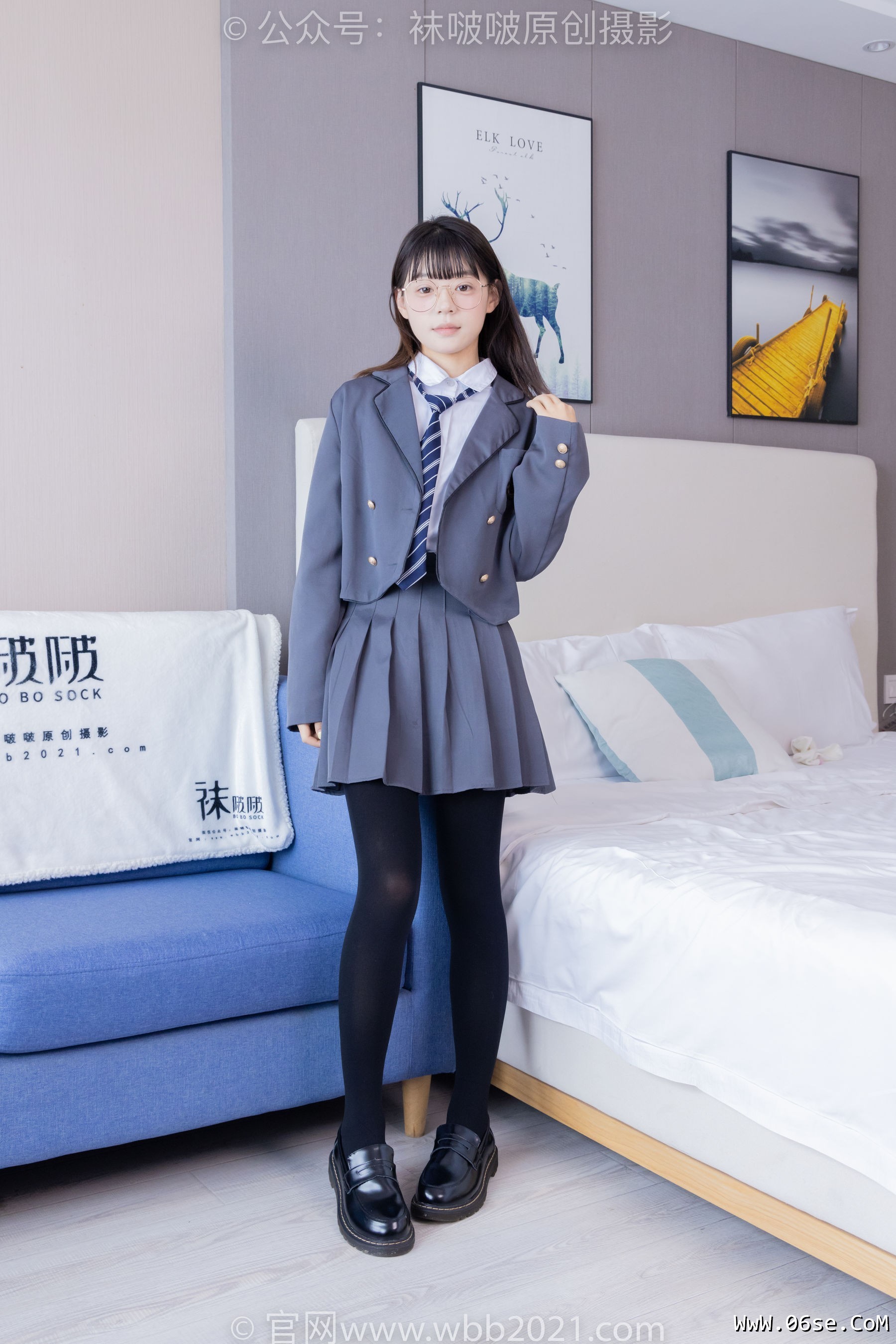 图片[75]-BoBoSocks袜啵啵 No.402 糯米 -皮鞋、厚黑丝、学院jk[140P]-六色网