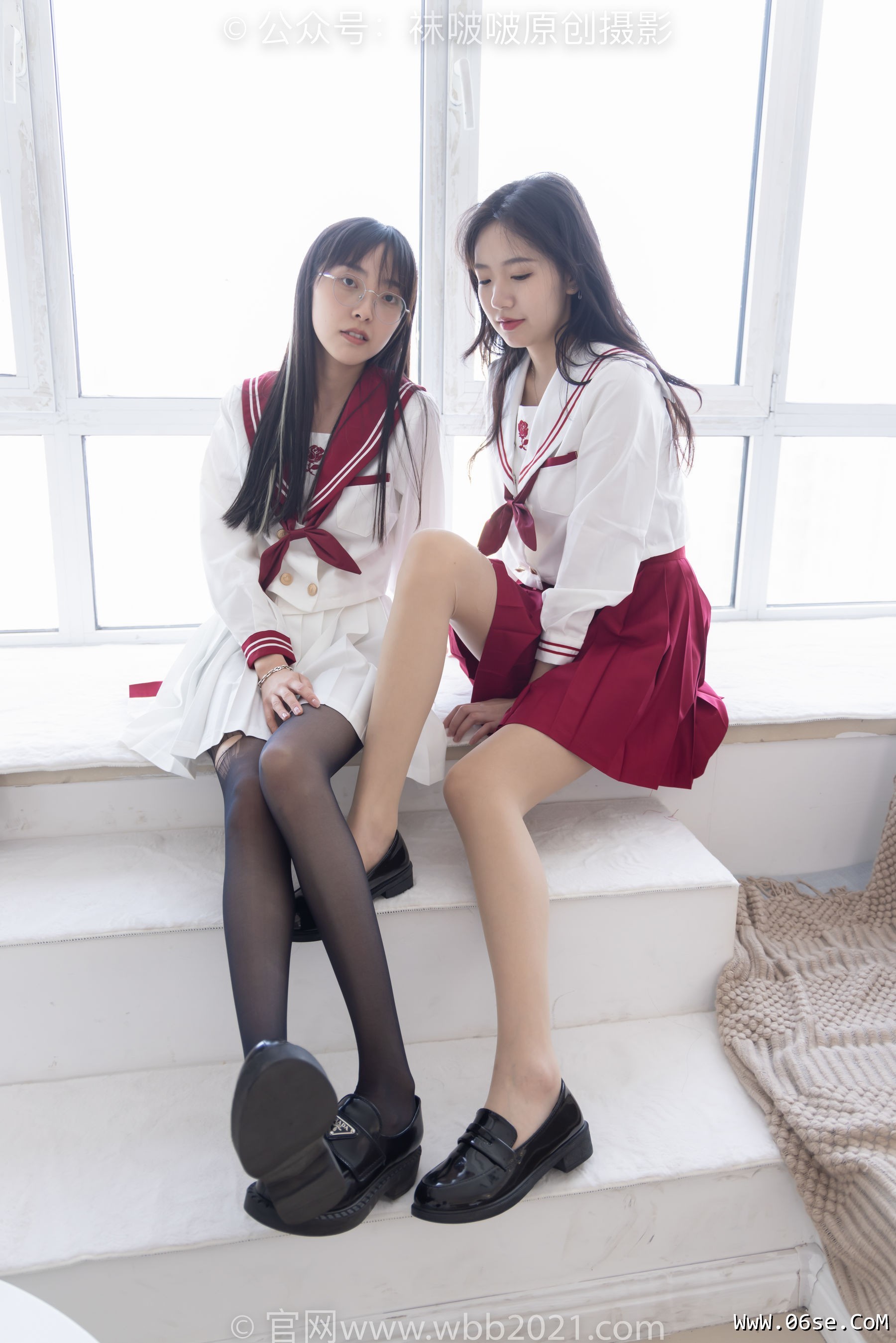 图片[130]-BoBoSocks袜啵啵 No.302 小甜豆&稚予 -三双皮鞋、板鞋、黑丝、两双肉丝、裤里丝[140P]-六色网