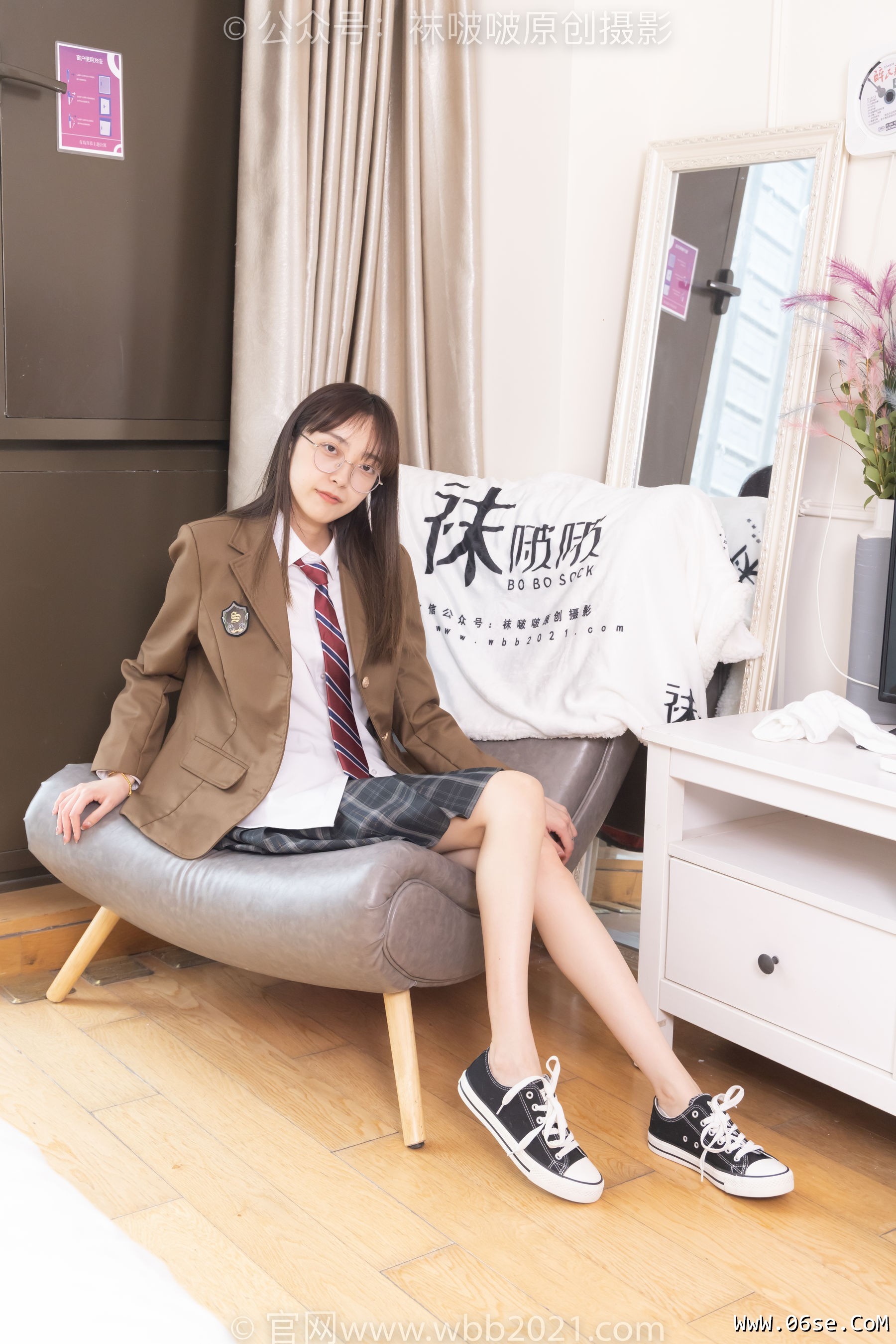 图片[41]-BoBoSocks袜啵啵 No.370 稚予 -板鞋、白棉袜、灰色棉船袜[140P]-六色网