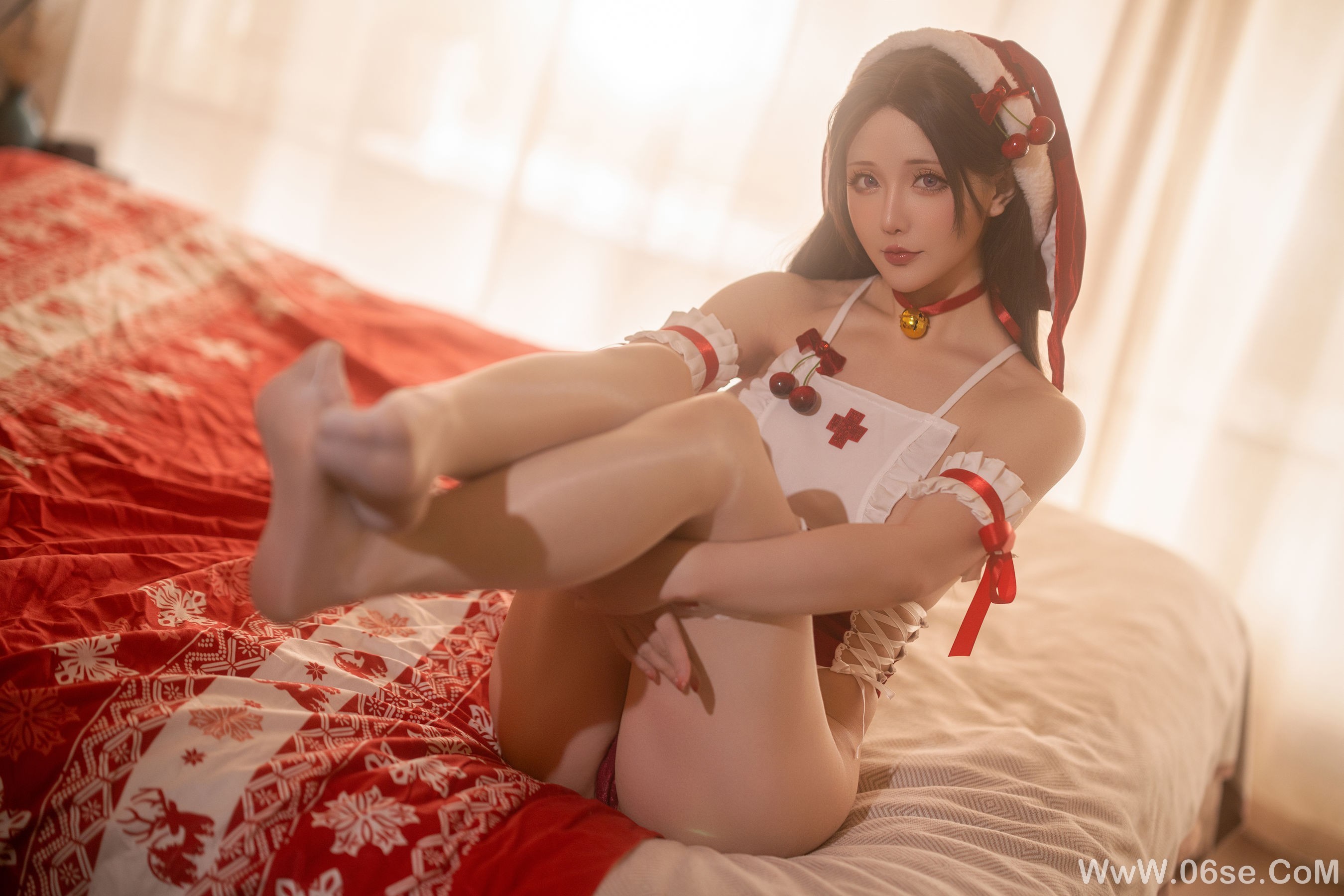 图片[29]-Coser小姐姐星之迟迟 – 2024圣诞 小白兔[65P]-六色网