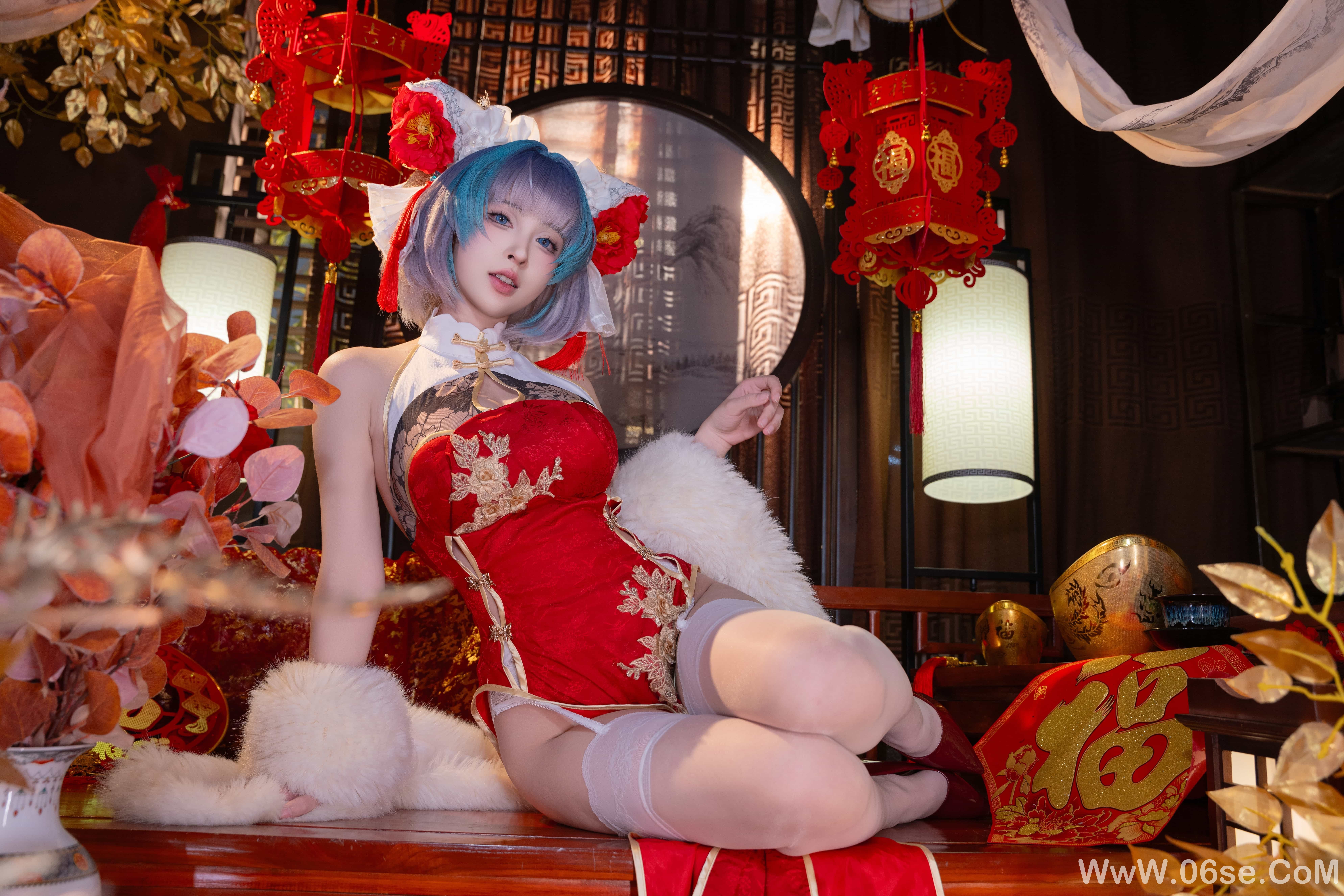 图片[46]-清水由乃 – 碧蓝航线 柴郡 新春旗袍[71P]-六色网