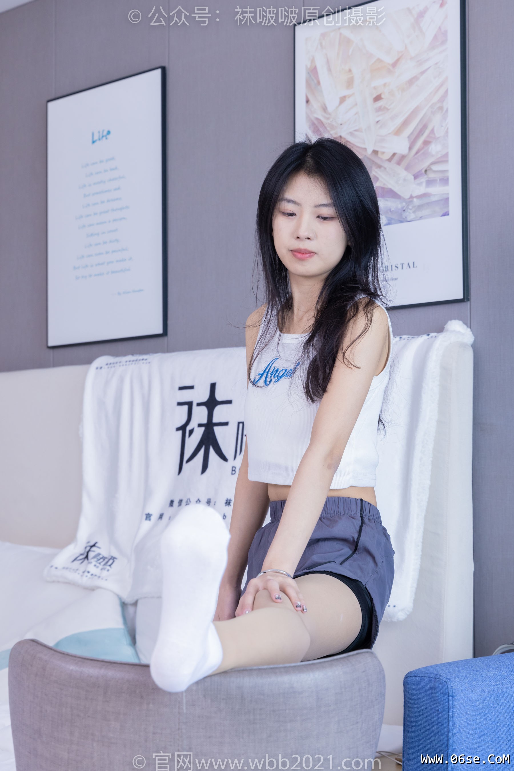 图片[152]-BoBoSocks袜啵啵 No.355 奶油 -板鞋、白棉袜、肉丝[200P]-六色网