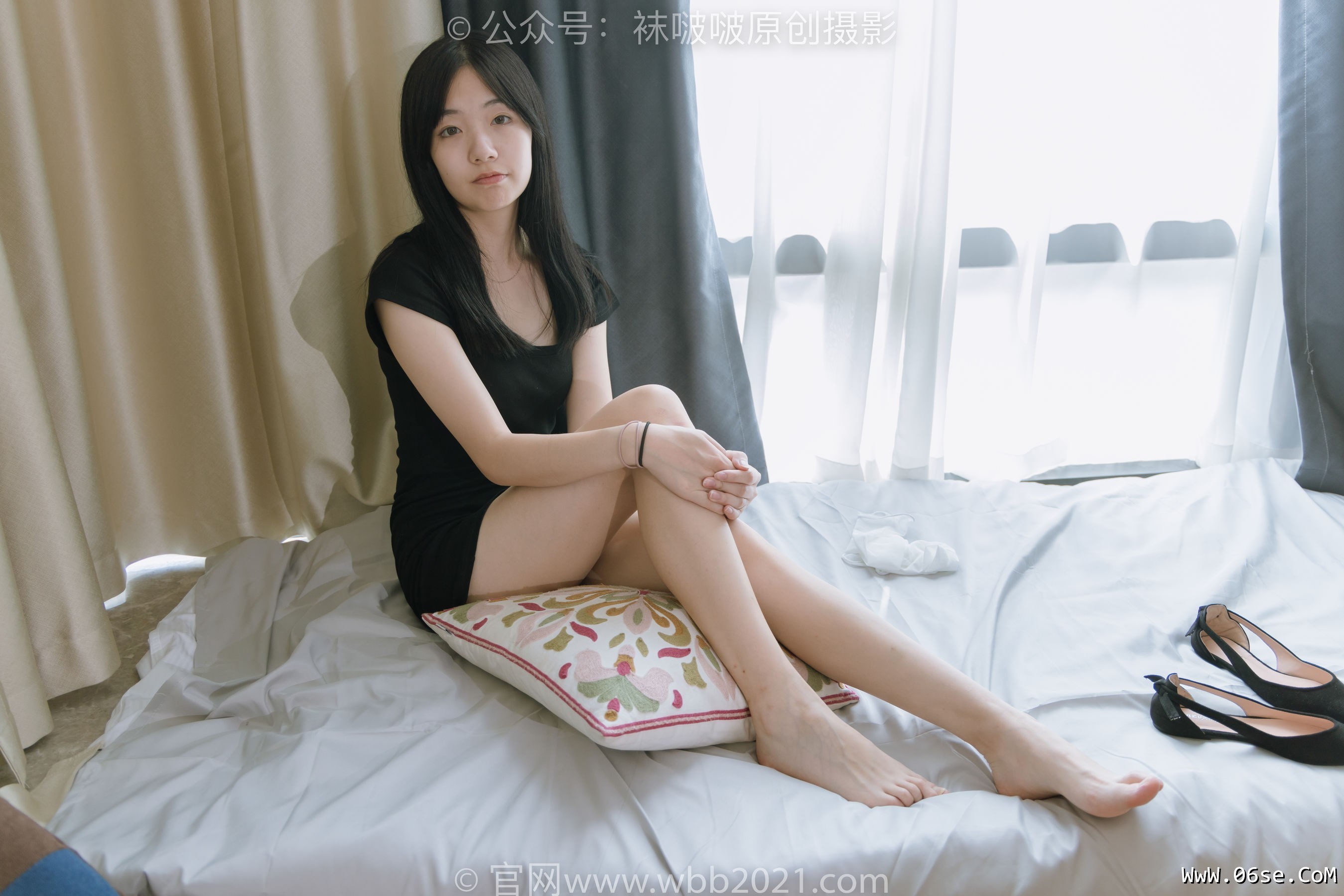 图片[42]-BoBoSocks袜啵啵 No.363 小甜豆 -两双平底鞋、黑色船袜、裸足[140P]-六色网