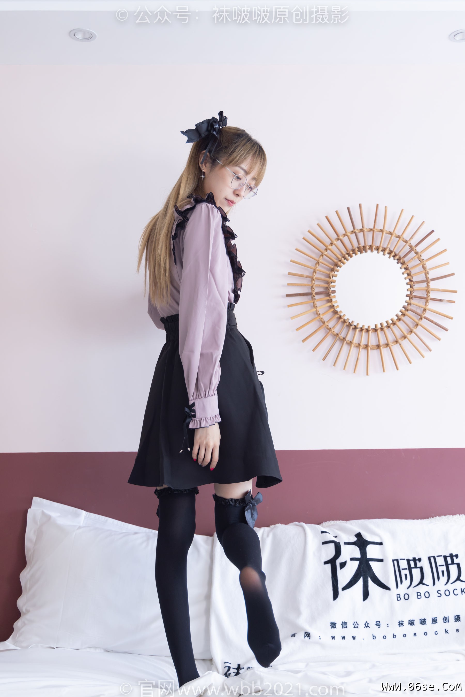 图片[156]-BoBoSocks袜啵啵 No.247 稚予 -皮鞋、黑丝大腿袜、地雷系女友[159P]-六色网