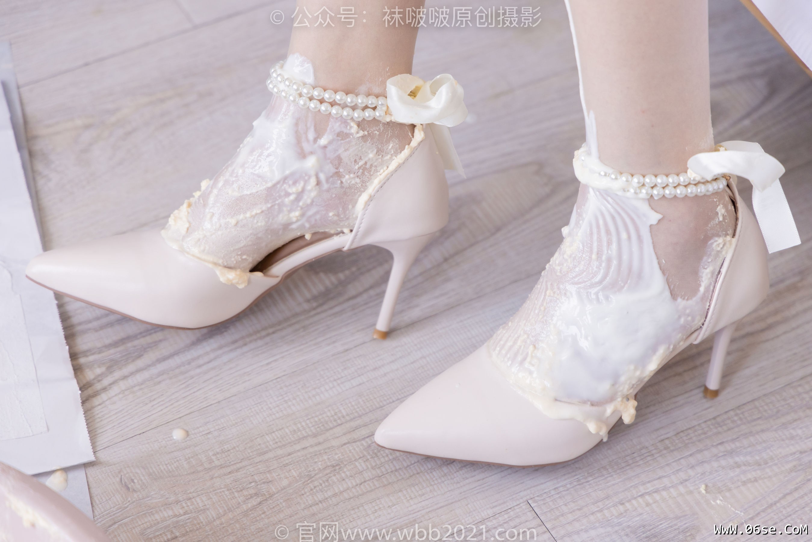 图片[34]-BoBoSocks袜啵啵 No.367 小甜豆 -高跟鞋、油亮白丝、丝袜踩奶油蛋糕[145P]-六色网