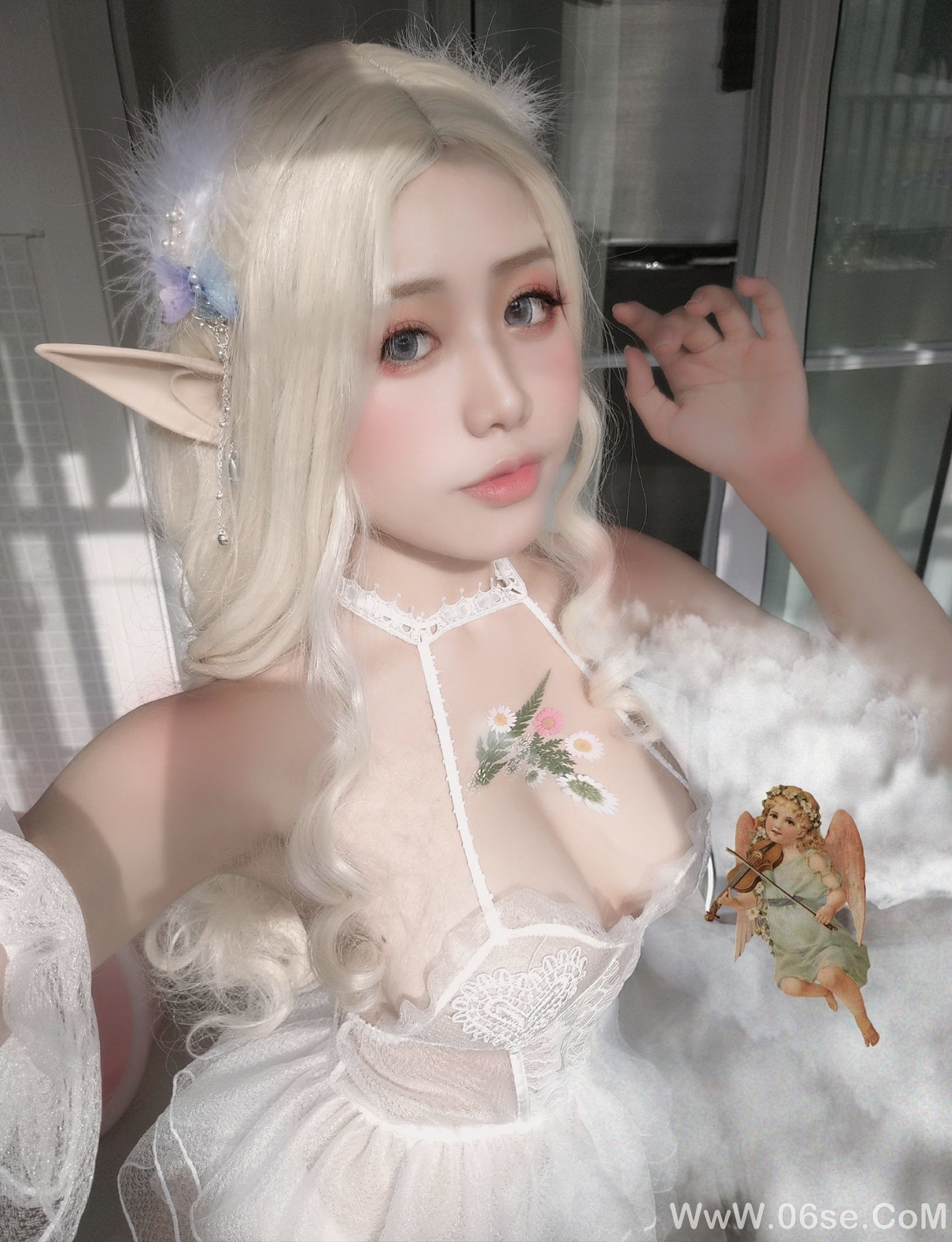 图片[7]-一笑芳香沁写真 少女与花[25P]-六色网