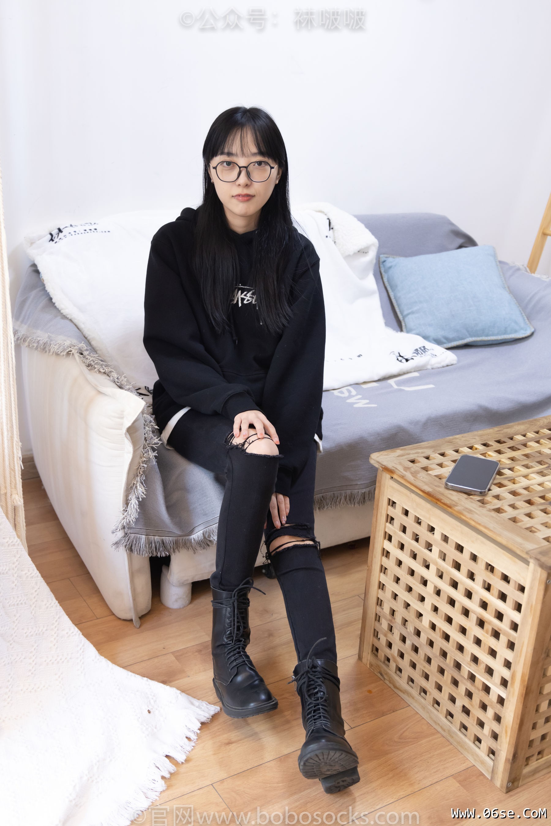 图片[7]-BoBoSocks袜啵啵 No.061 稚予-短靴、白棉袜、裸足[145P]-六色网