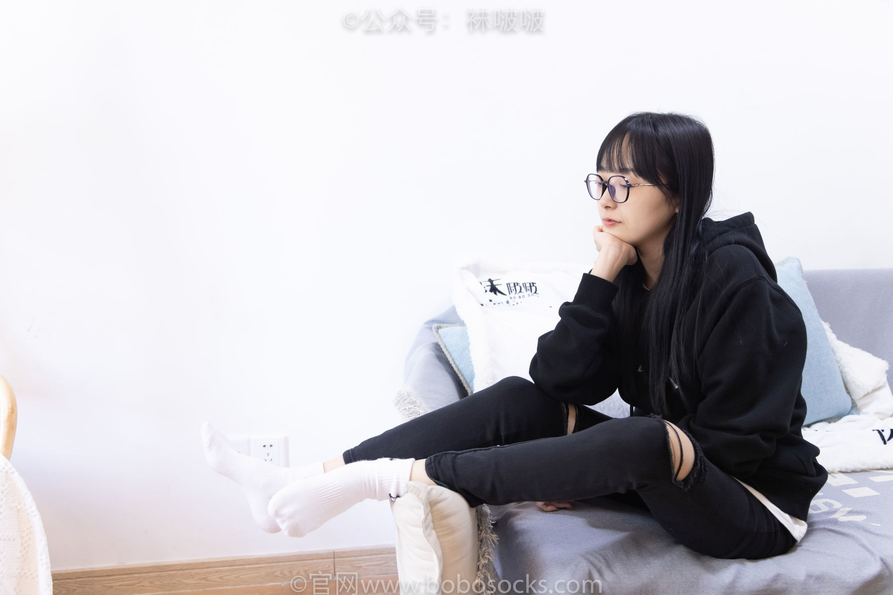 图片[89]-BoBoSocks袜啵啵 No.061 稚予-短靴、白棉袜、裸足[145P]-六色网