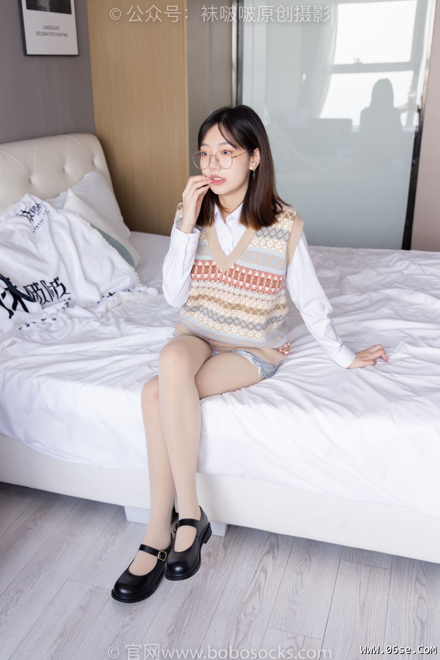 图片[136]-BoBoSocks袜啵啵 No.169 小甜豆-黑皮鞋、厚黑丝、厚肉丝[145P]-六色网