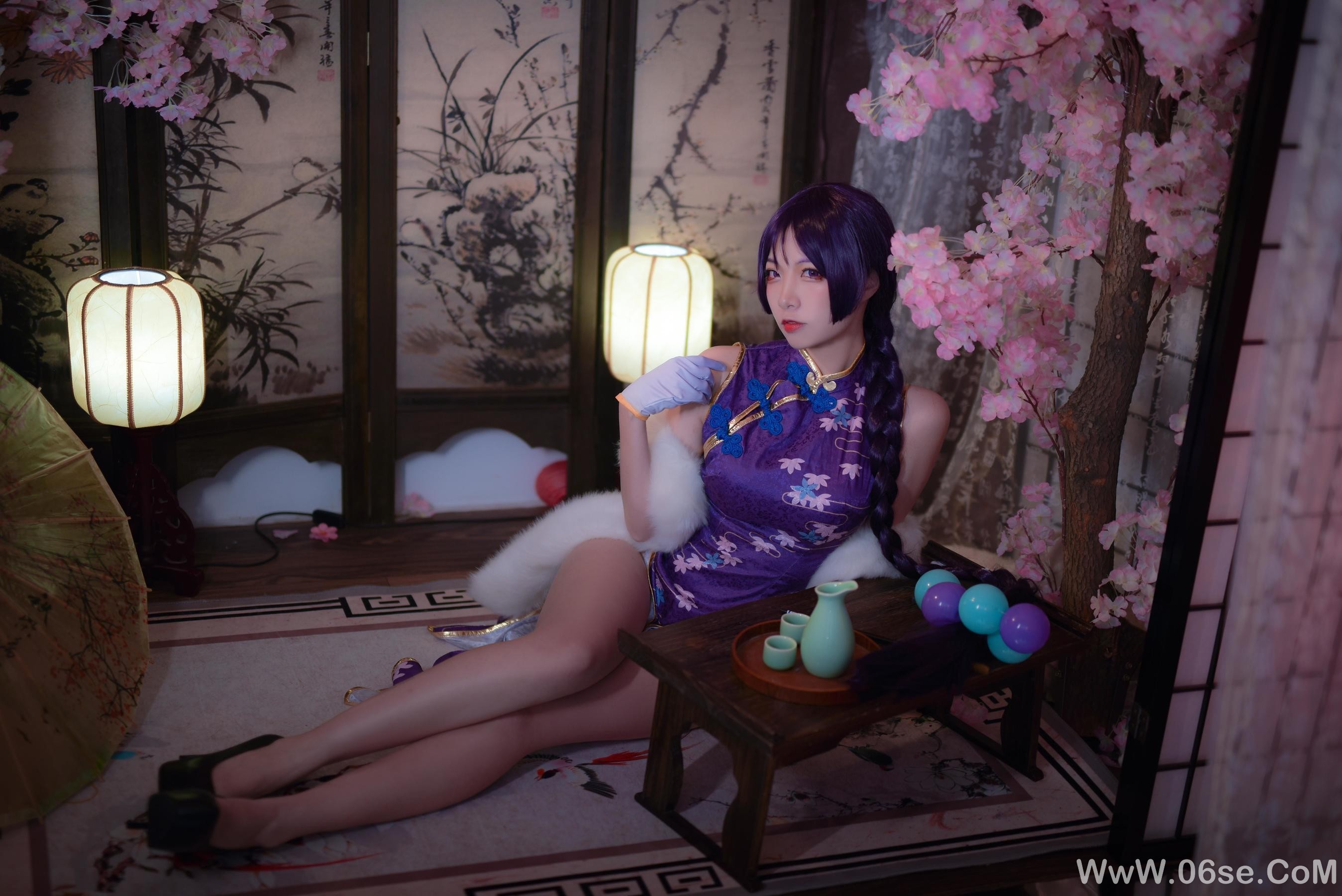 图片[19]-人气Coser二佐Nisa Fate奶光旗袍[20P]-六色网