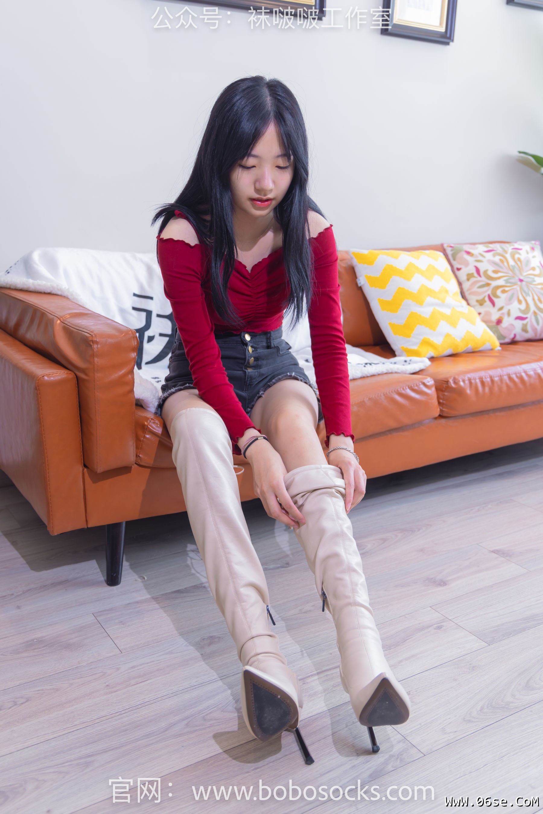图片[162]-BoBoSocks袜啵啵 No.120 小甜豆-高跟长靴、白棉袜、裸足[170P]-六色网