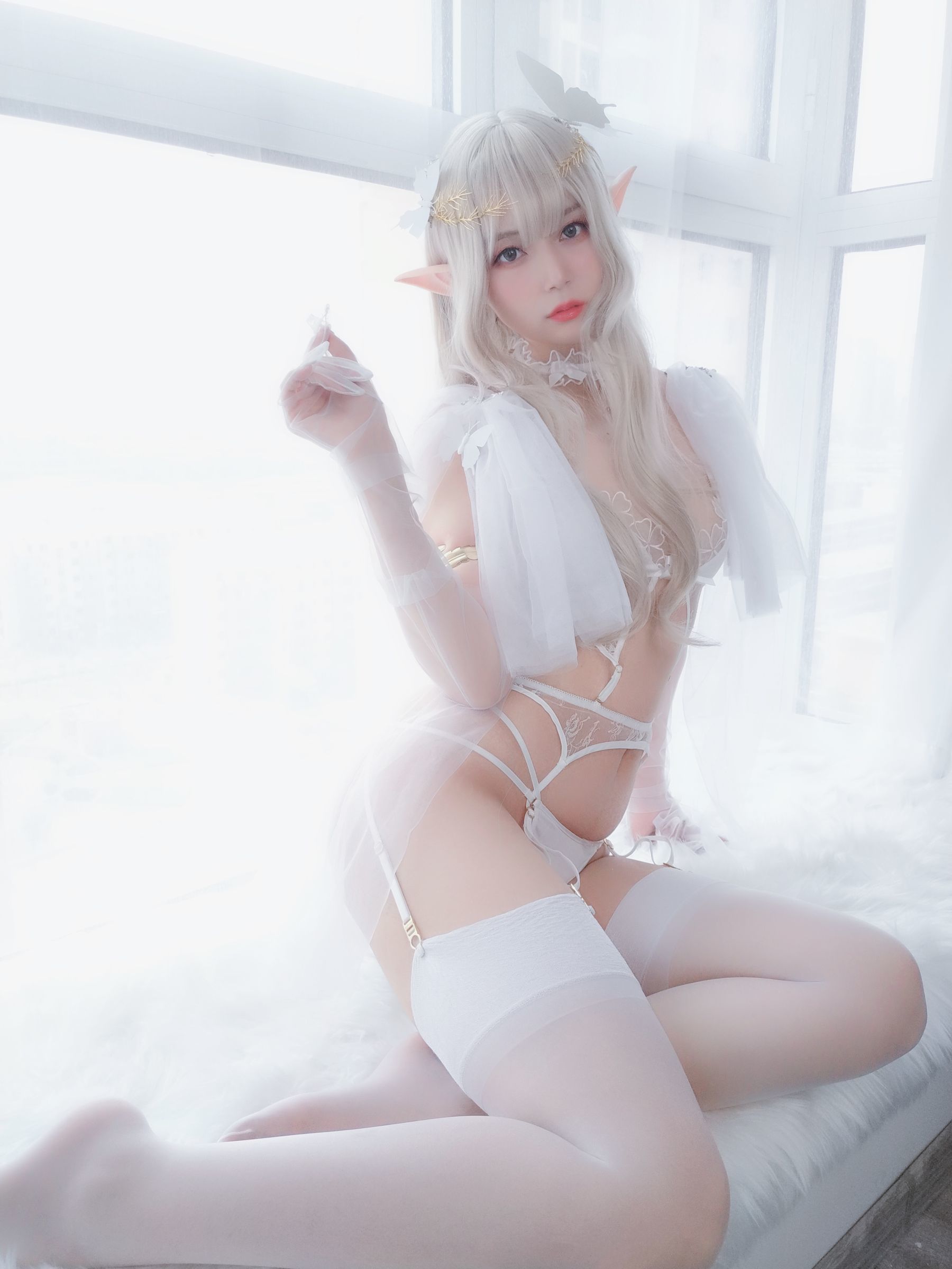 图片[21]-Coser小姐姐白银 纯白精灵[45P]-六色网