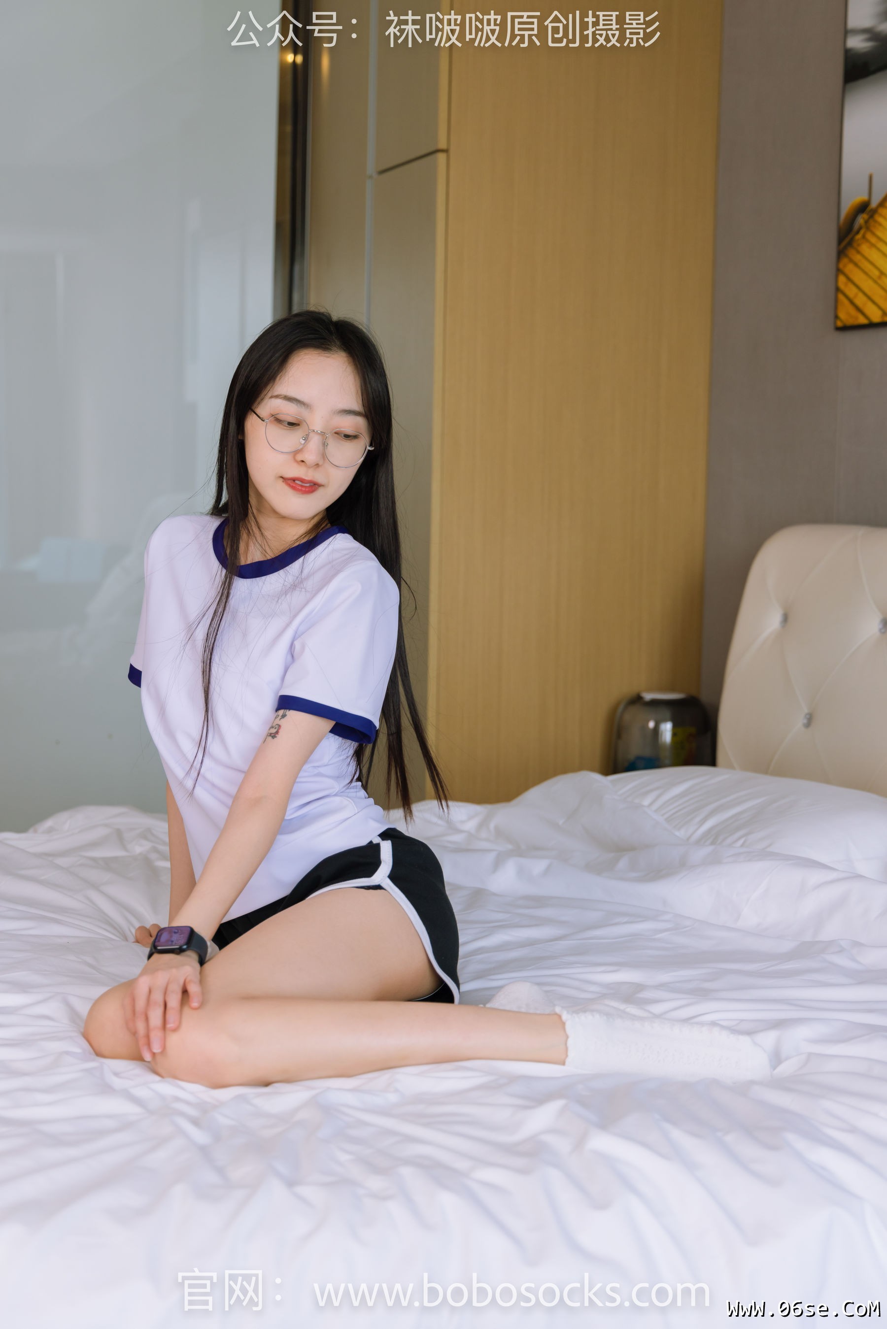 图片[75]-BoBoSocks袜啵啵 No.147 稚予-空军一号板鞋、白棉袜、体操服[139P]-六色网