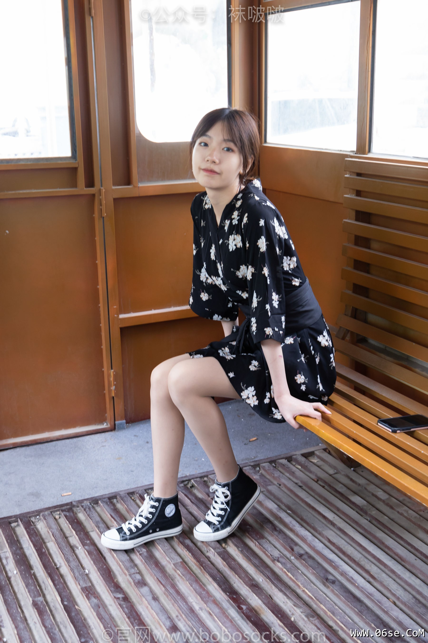 图片[24]-BoBoSocks袜啵啵 No.013 小甜豆-匡威帆布鞋、浅灰色短棉袜、肉丝[132P]-六色网